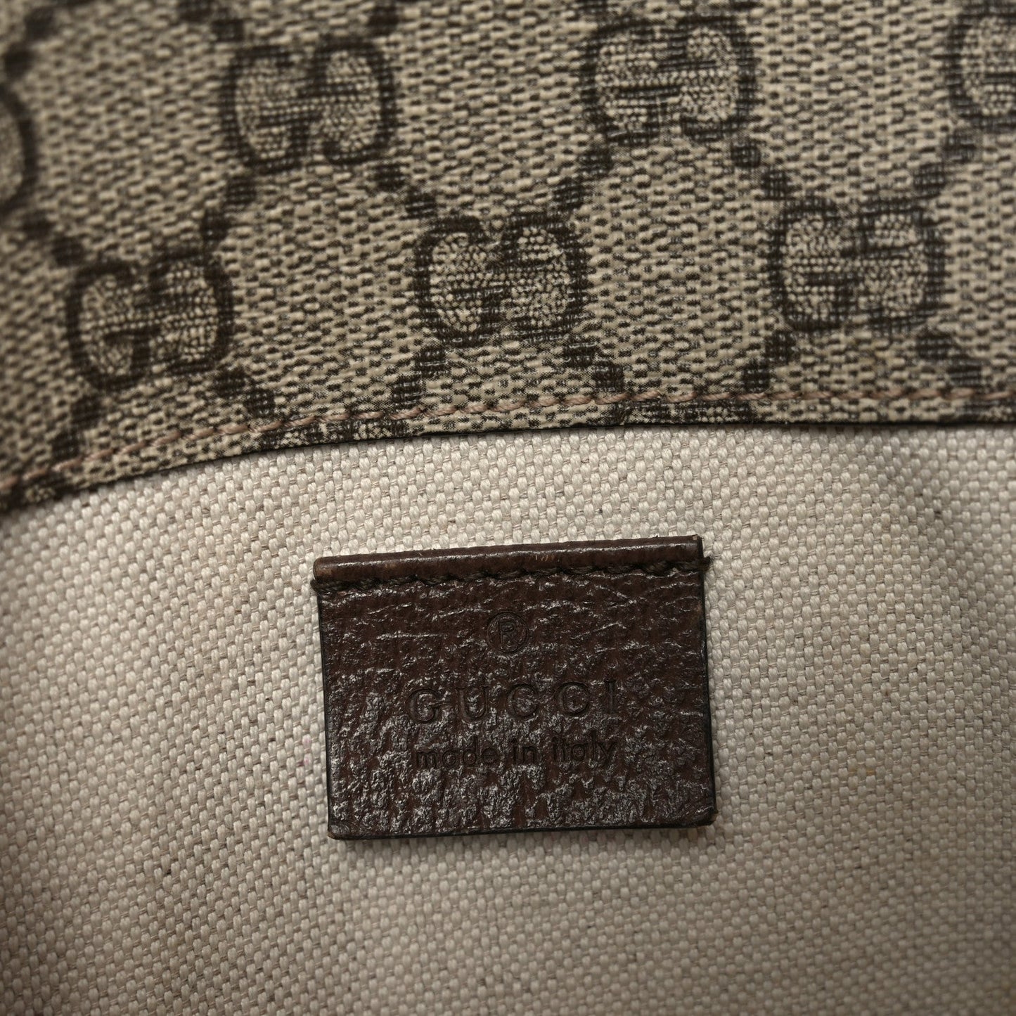 GG Supreme Monogram Neo Vintage Web Belt Bag Brown