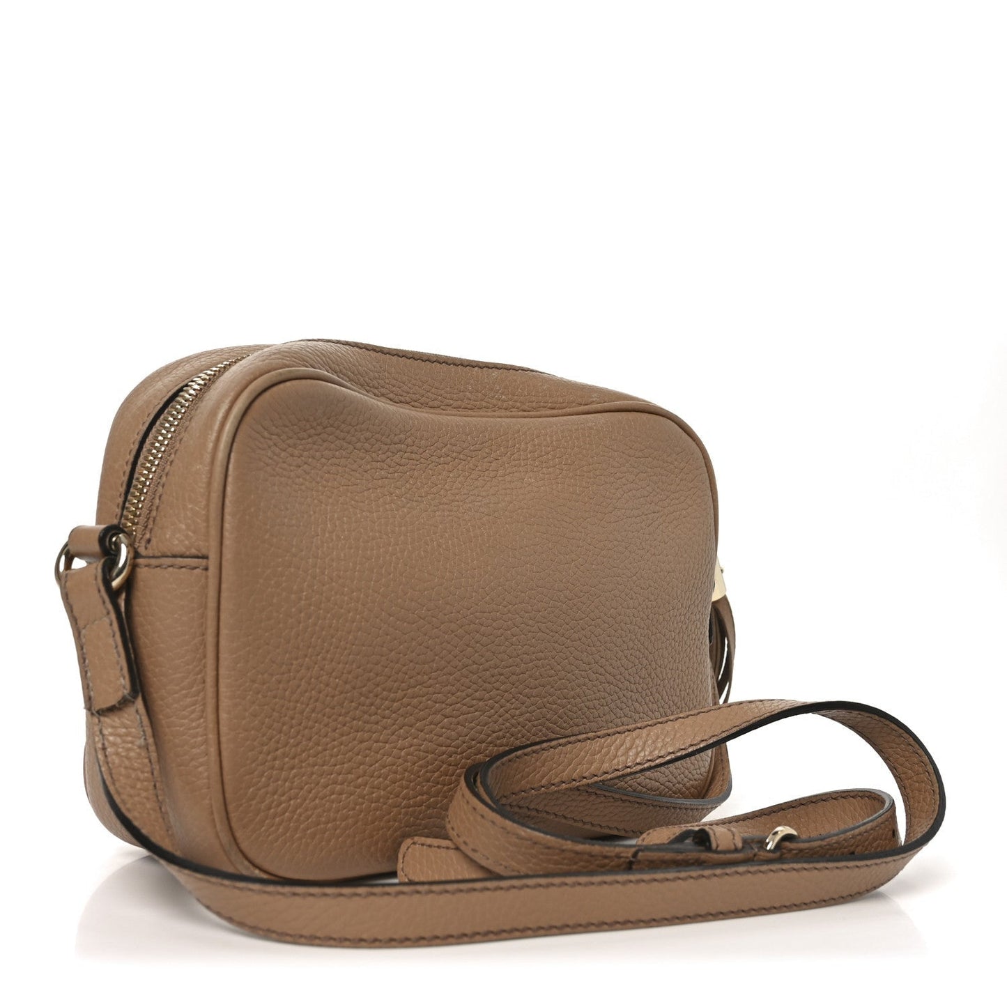 Pebbled Calfskin Small Soho Disco Bag Rose Beige