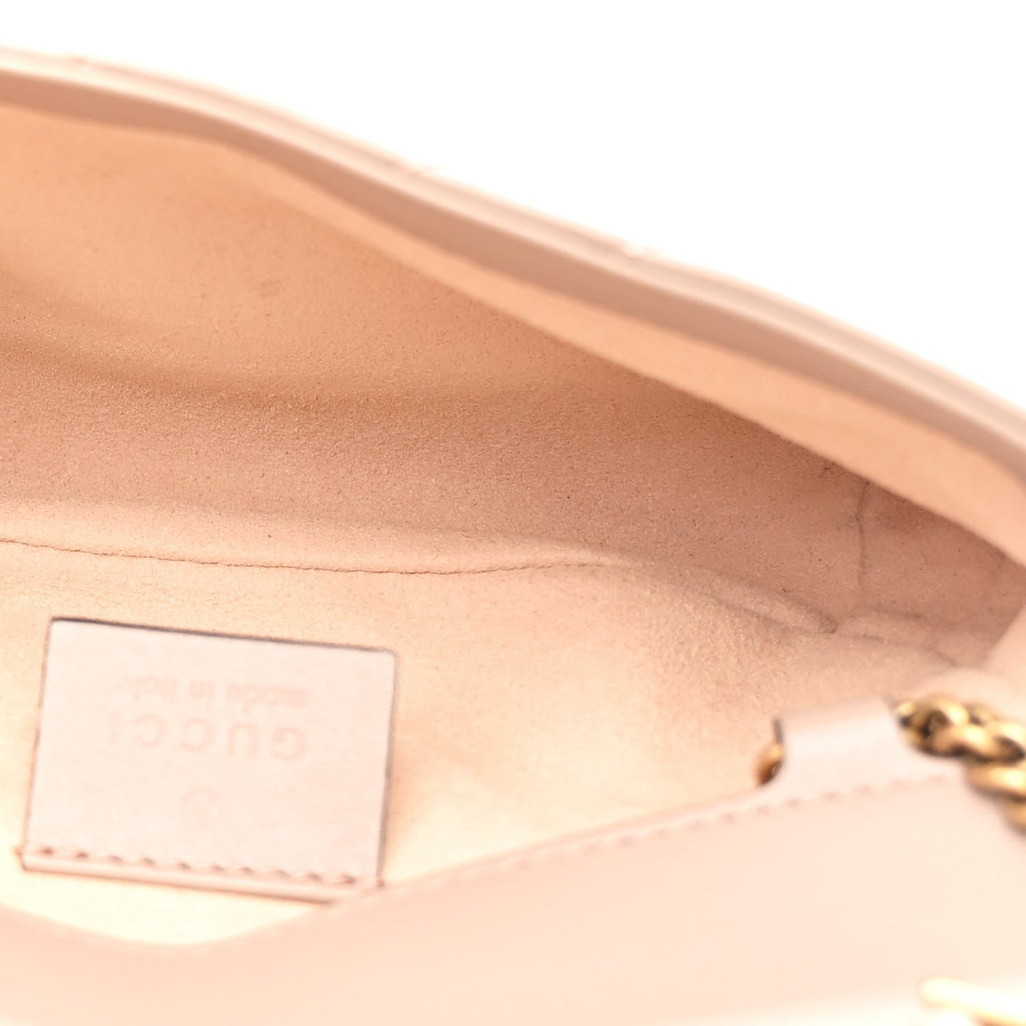 Calfskin Matelasse Super Mini GG Marmont Shoulder Bag Porcelain Rose