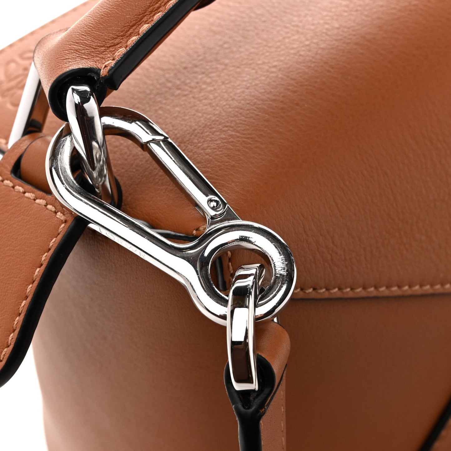 Calfskin Small Puzzle Edge Bag Tan