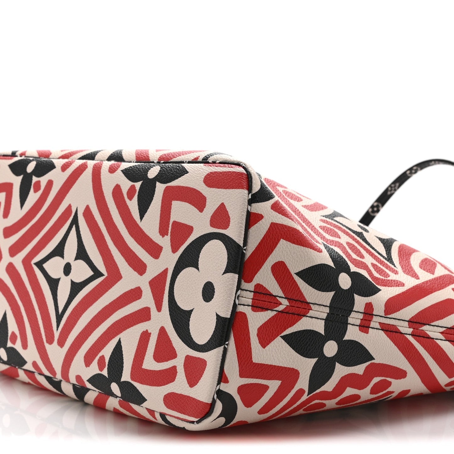 Monogram Giant Crafty Neverfull MM Creme Rouge Black