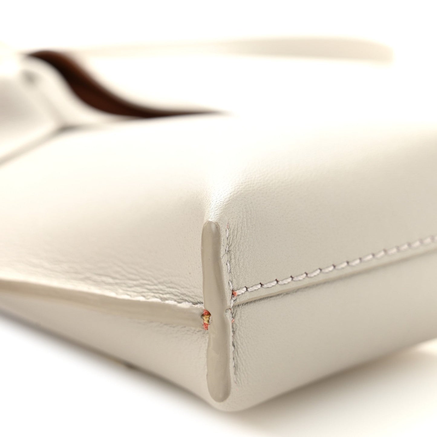 Calfskin Bunny Pouch Crossbody Bag Ghost
