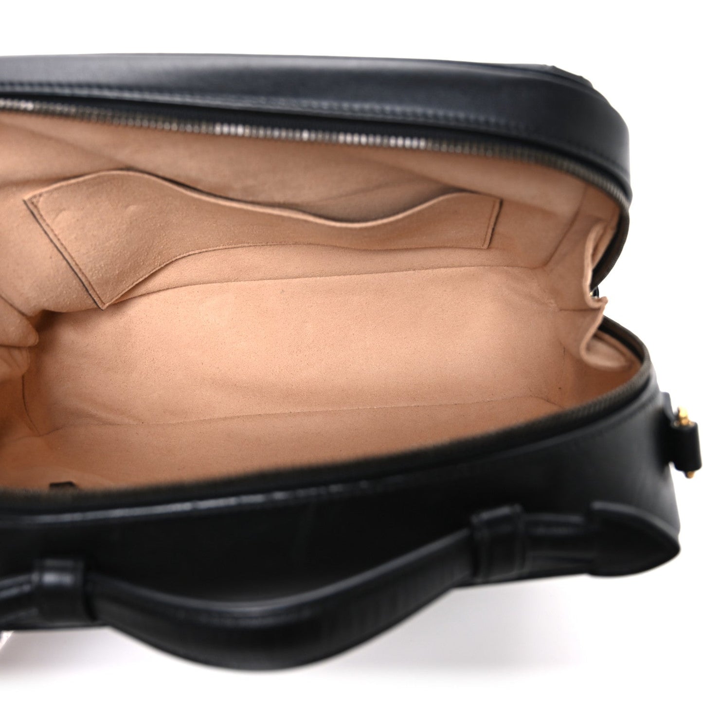 Calfskin Matelasse Sylvie Web Small GG Marmont Top Handle Shoulder Bag Black