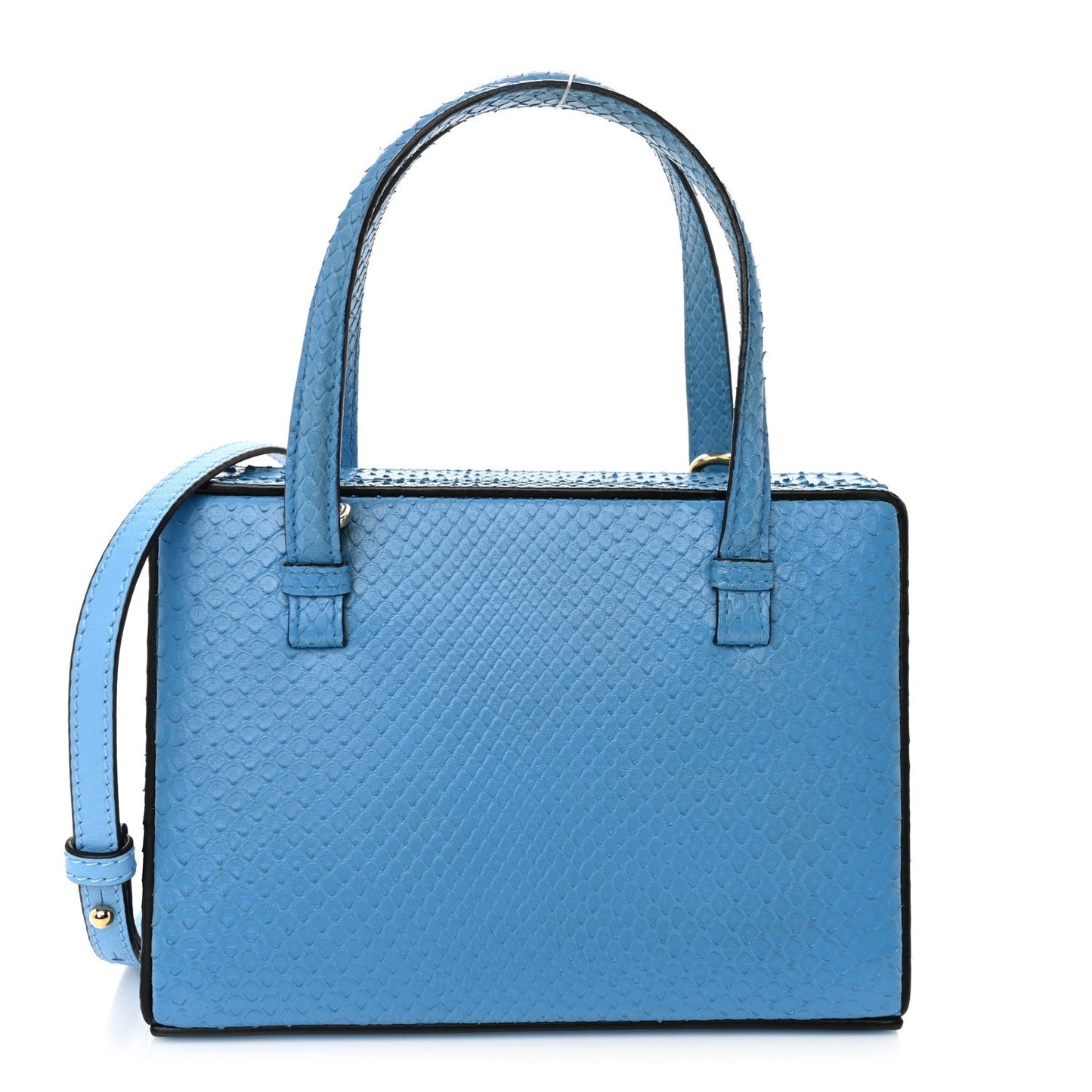 Snakeskin Small Postal Bag Sky Blue