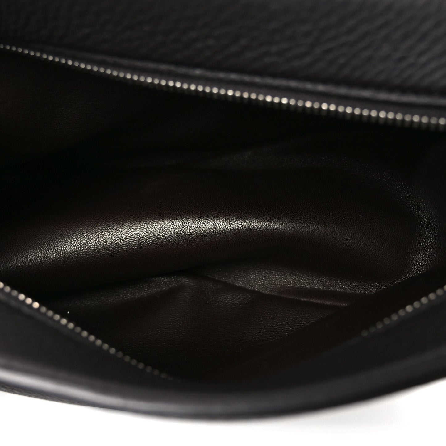 Grained Calfskin Small Slouchy Banana Bag Dark Brown