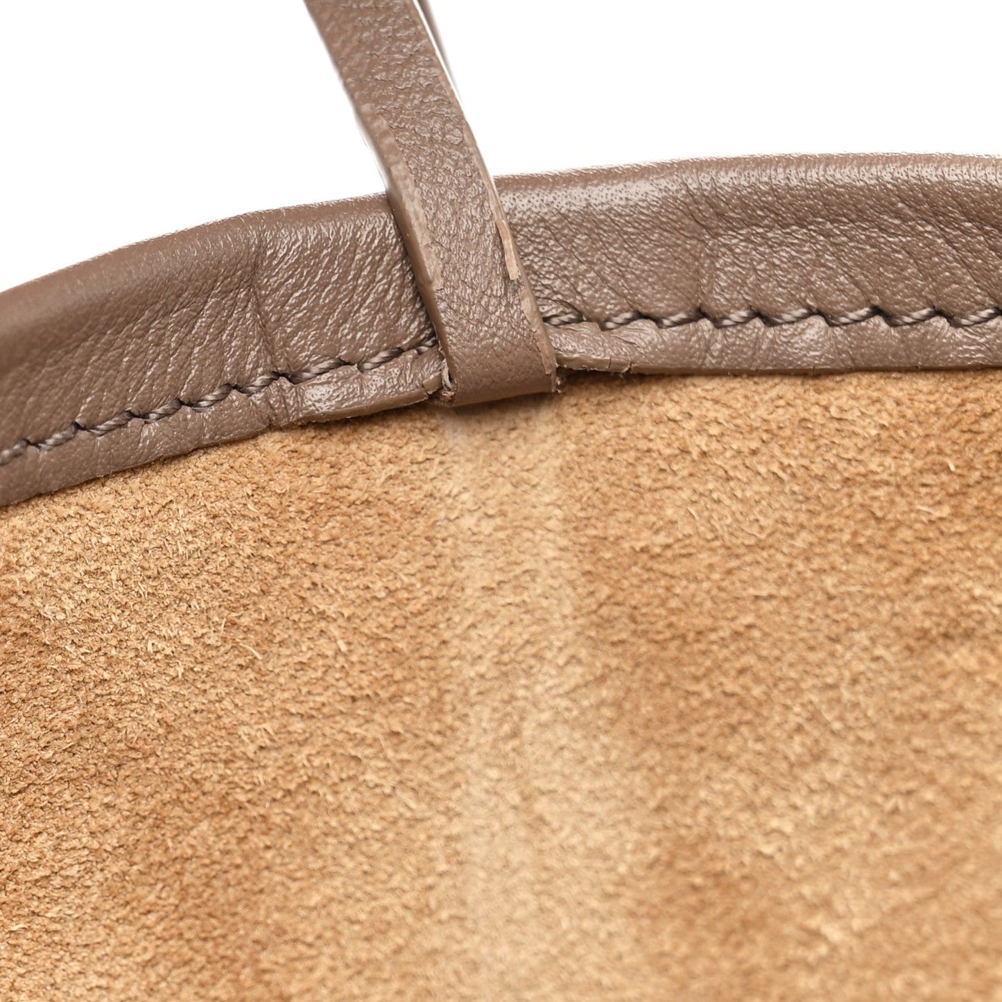 Grained Calfskin Large N/S Park Tote Dark Taupe
