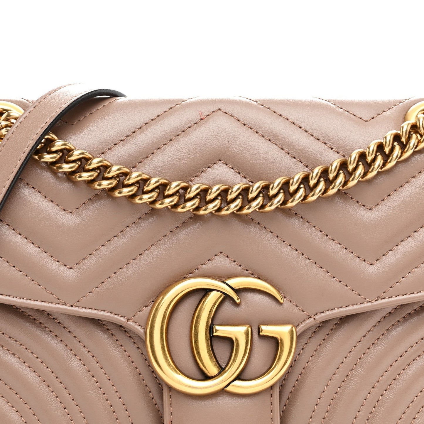 Calfskin Matelasse Small GG Marmont Shoulder Bag Porcelain Rose