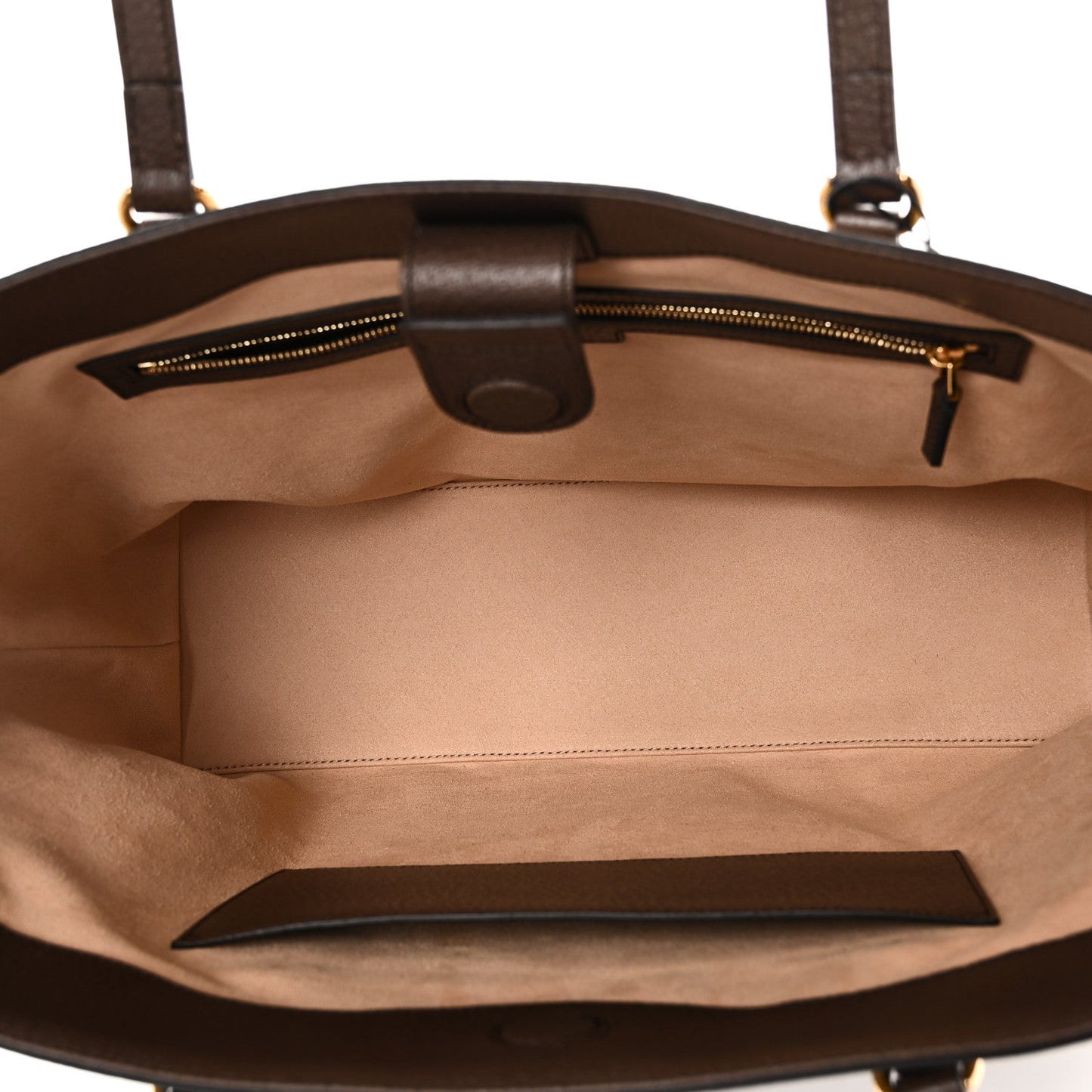 GG Supreme Monogram Medium Ophidia Shopping Tote Brown