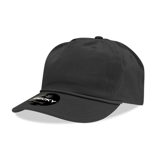 Decky 252 Classic 5-Panel Golf Cap with Rope - Blank