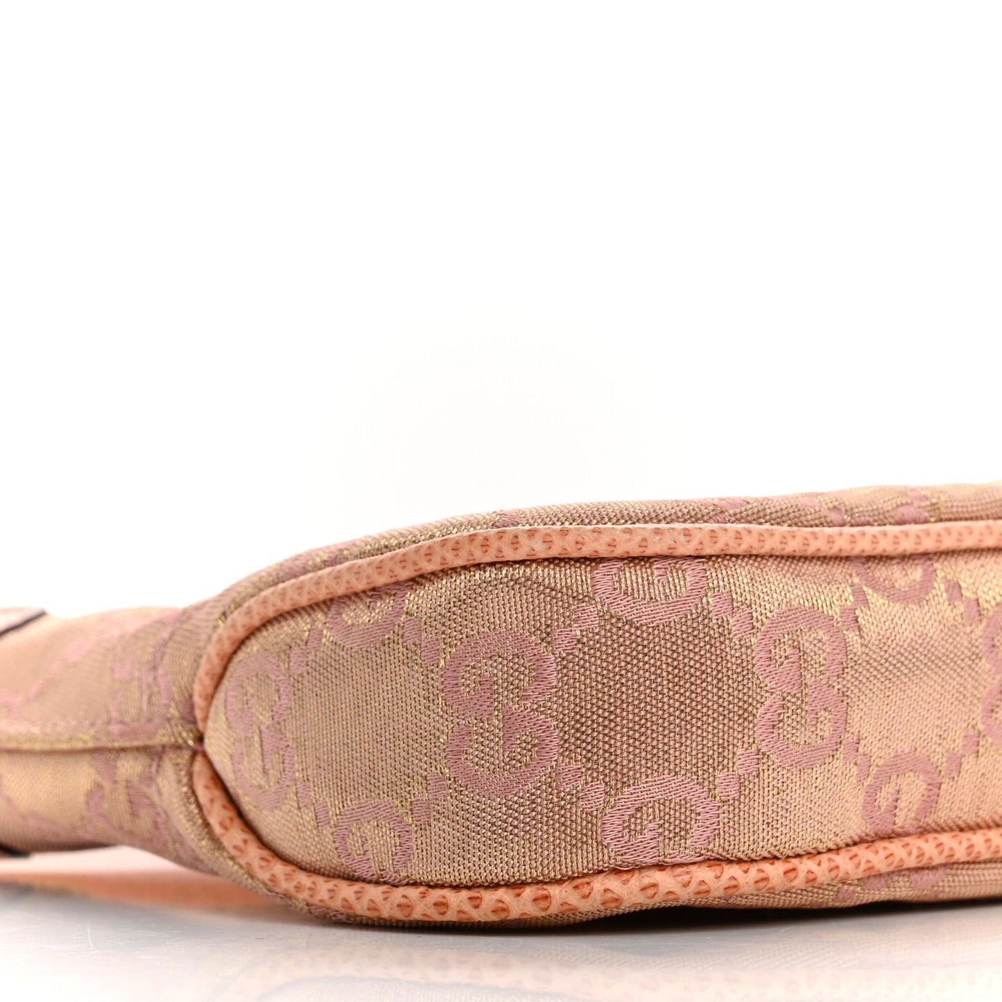 Metallic Monogram Lizard Jackie O Hobo Pink