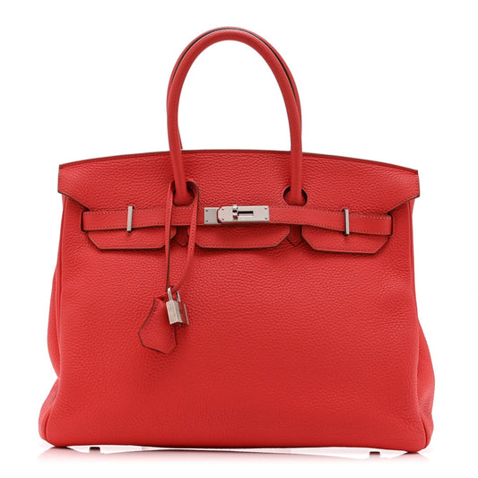 Togo BIRKIN 35 Rouge Pivoine