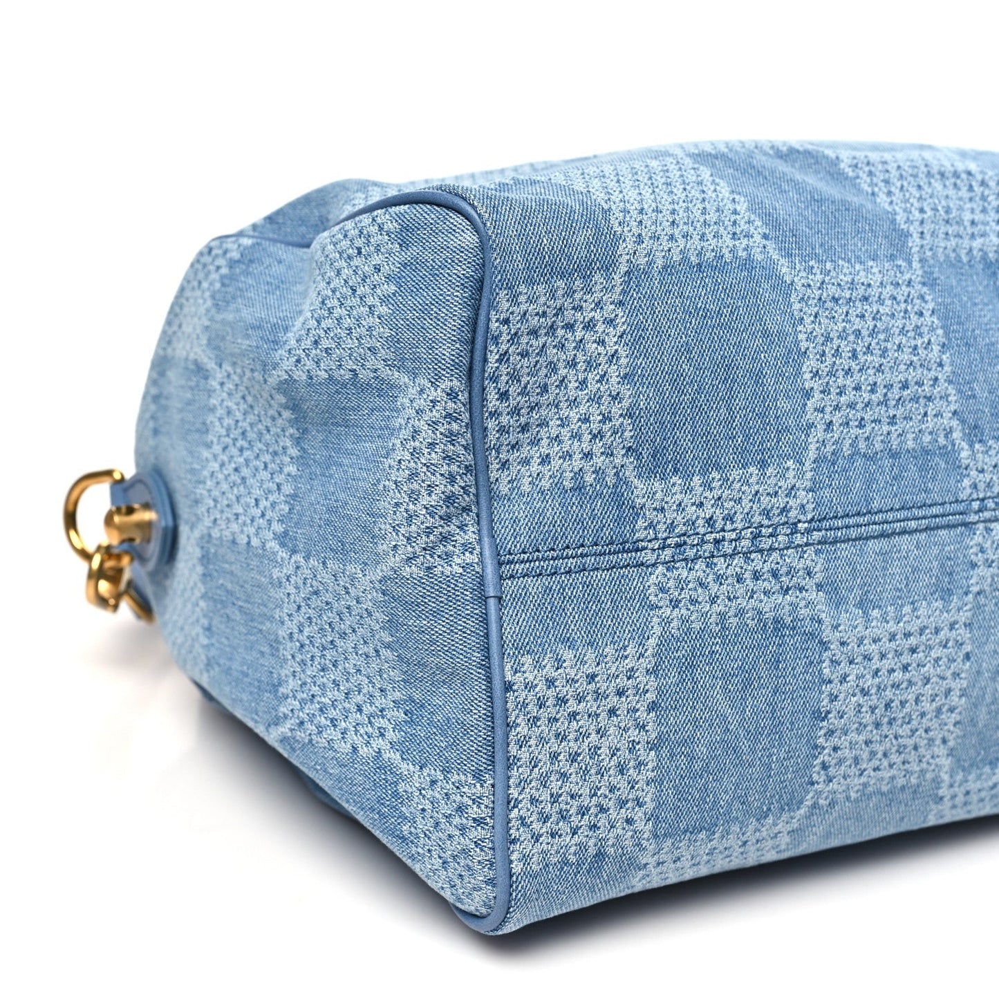 Damier Denim 3D Speedy Bandouliere 30 Denim Blue