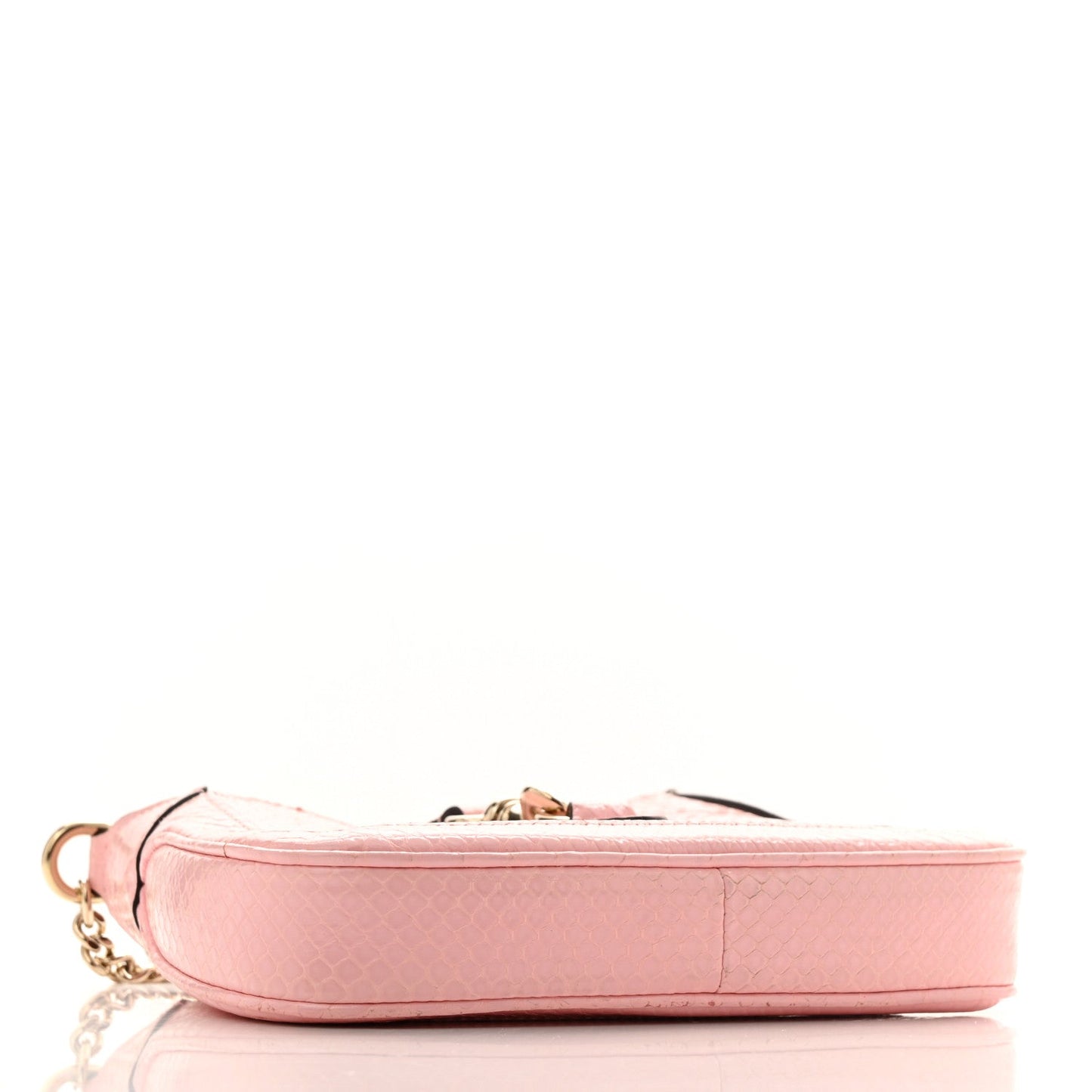 Snakeskin Mini Jackie Notte Bag Pink
