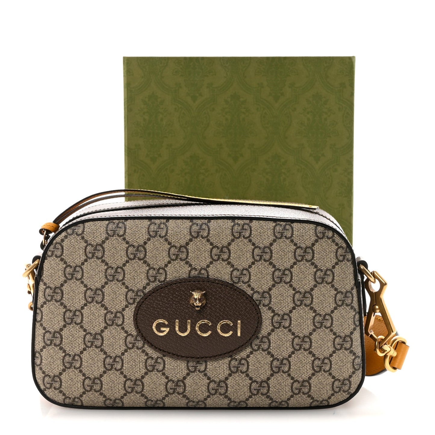 GG Supreme Monogram Web Neo Vintage Shoulder Bag Beige New Acero Crop