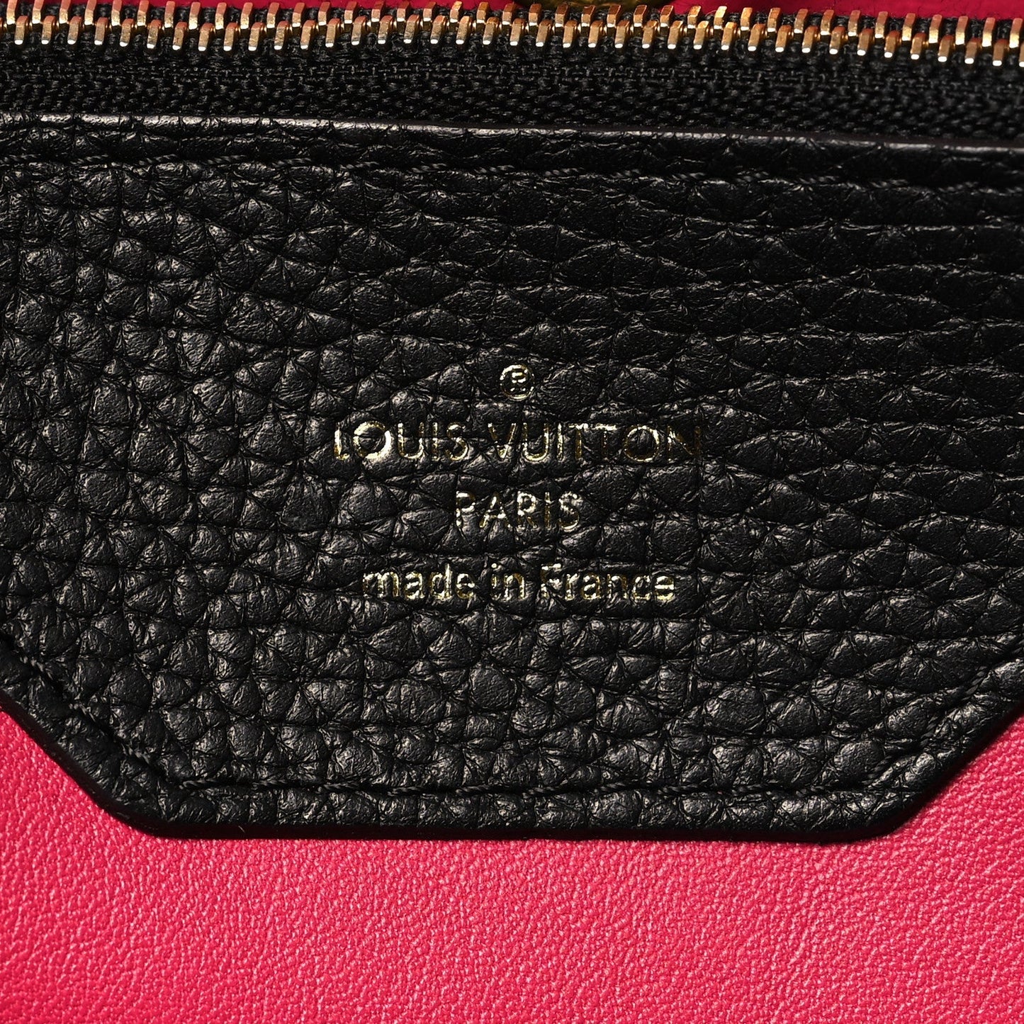Taurillon Capucines GM  Black Fuchsia