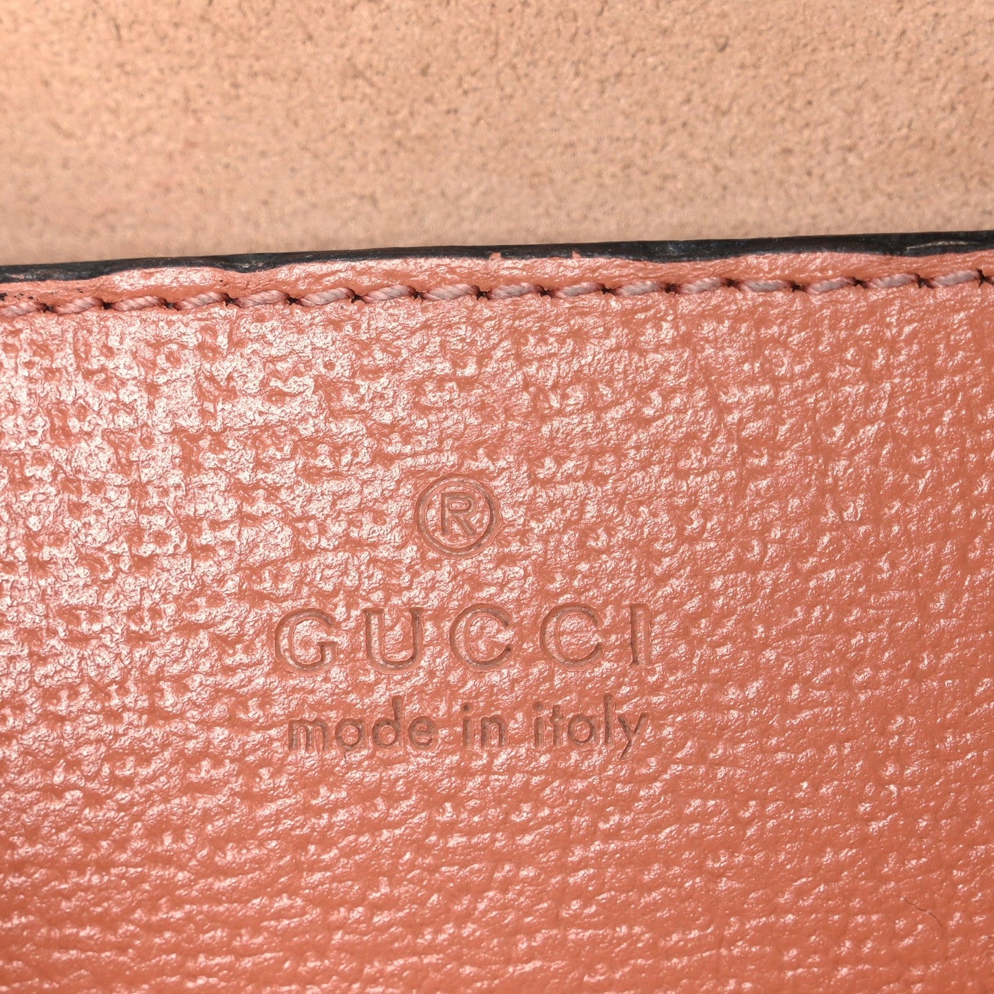 Monogram Textured Dollar Calfskin Small Ophidia Dome Shoulder Bag Cloche Rose Pink
