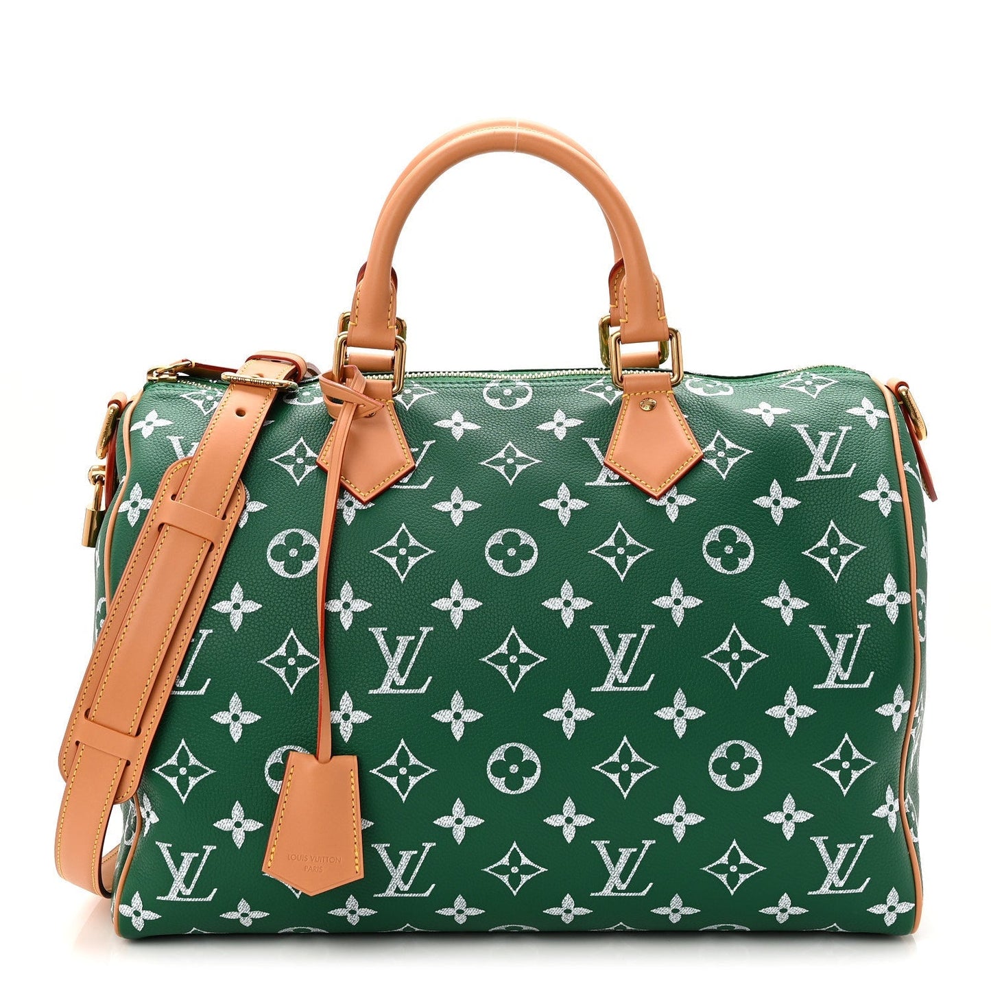 Calfskin Monogram Speedy P9 Bandouliere 40 Green