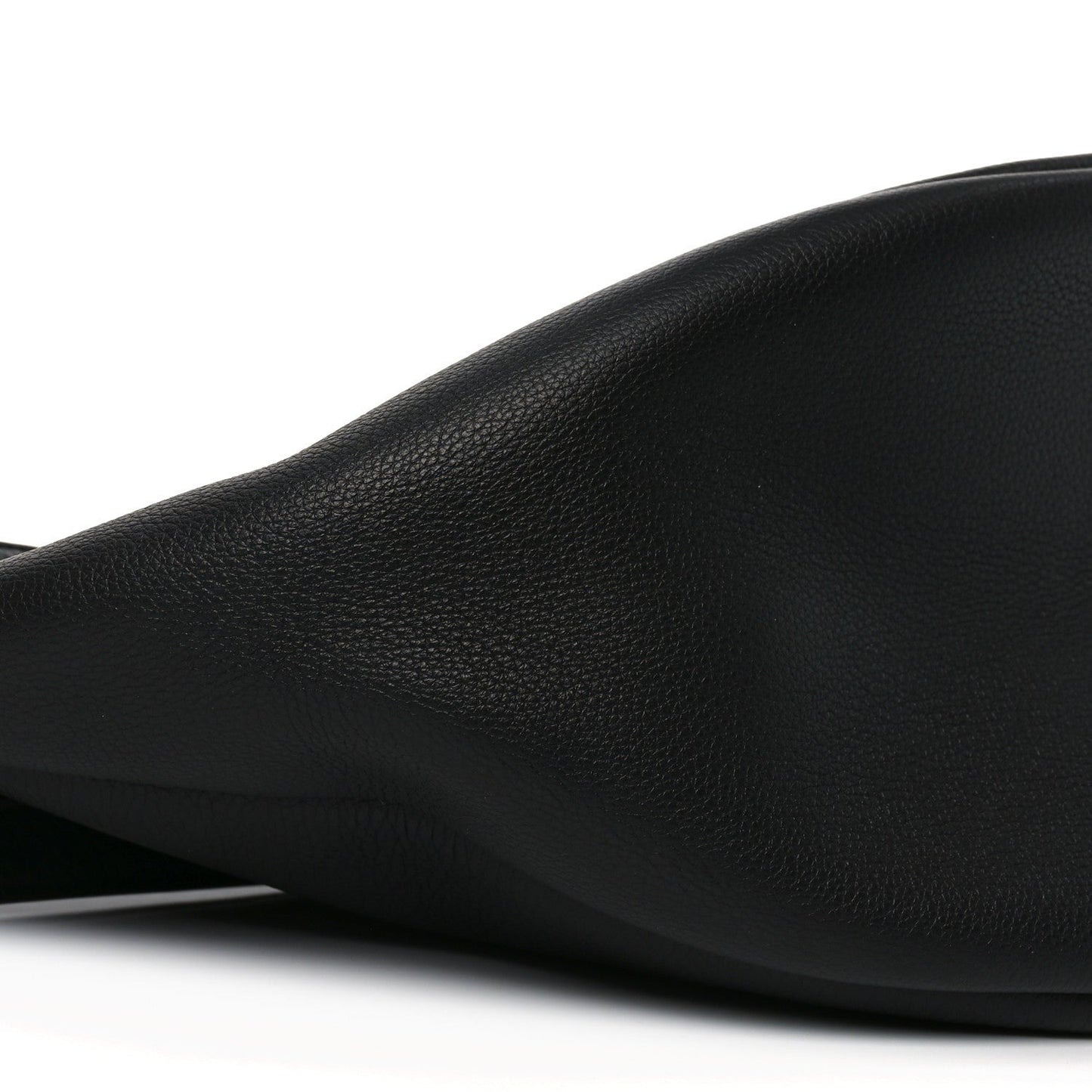 Grained Calfskin Large Slouchy Banana Bag Black
