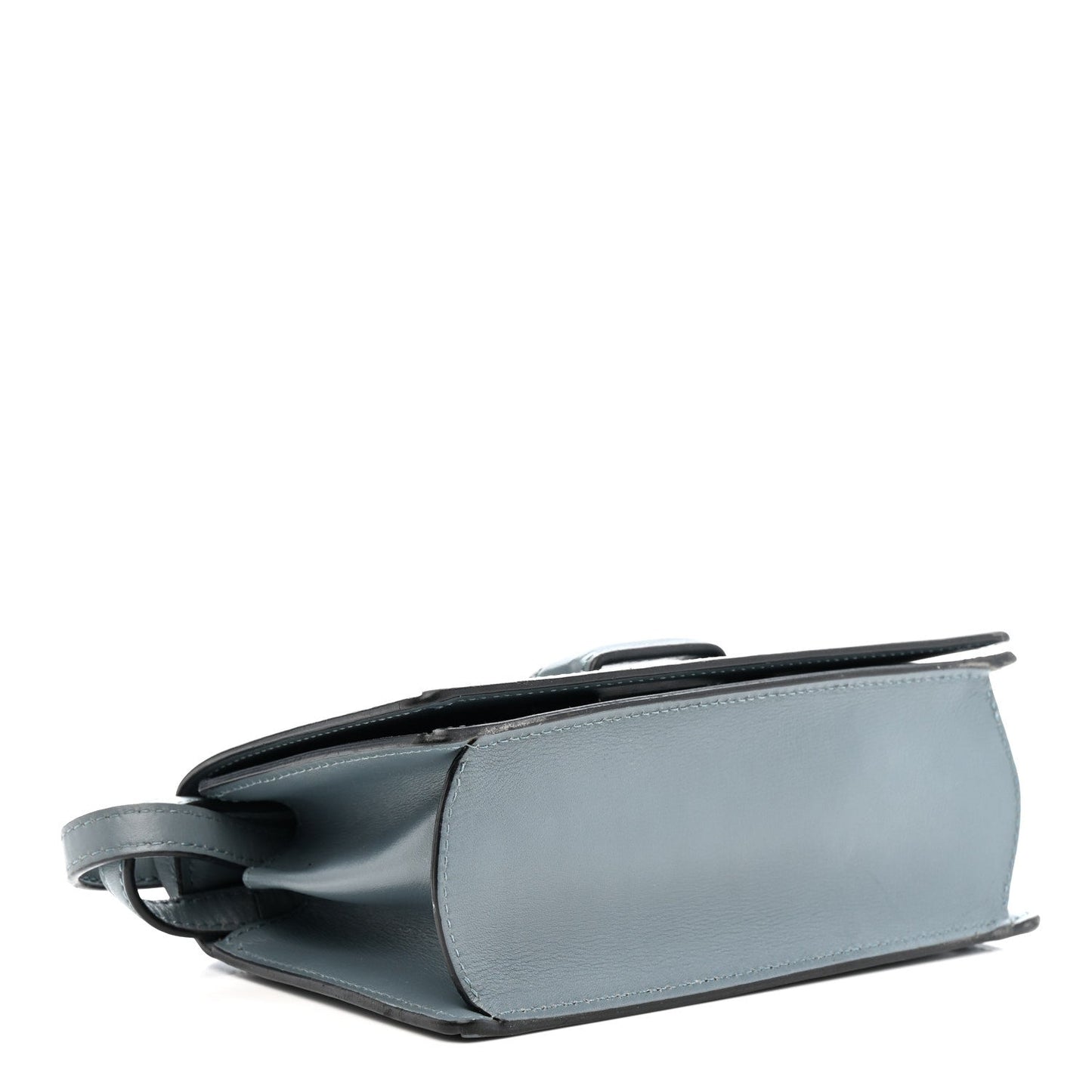 Calfskin Mini Barcelona Shoulder Bag Stone Blue