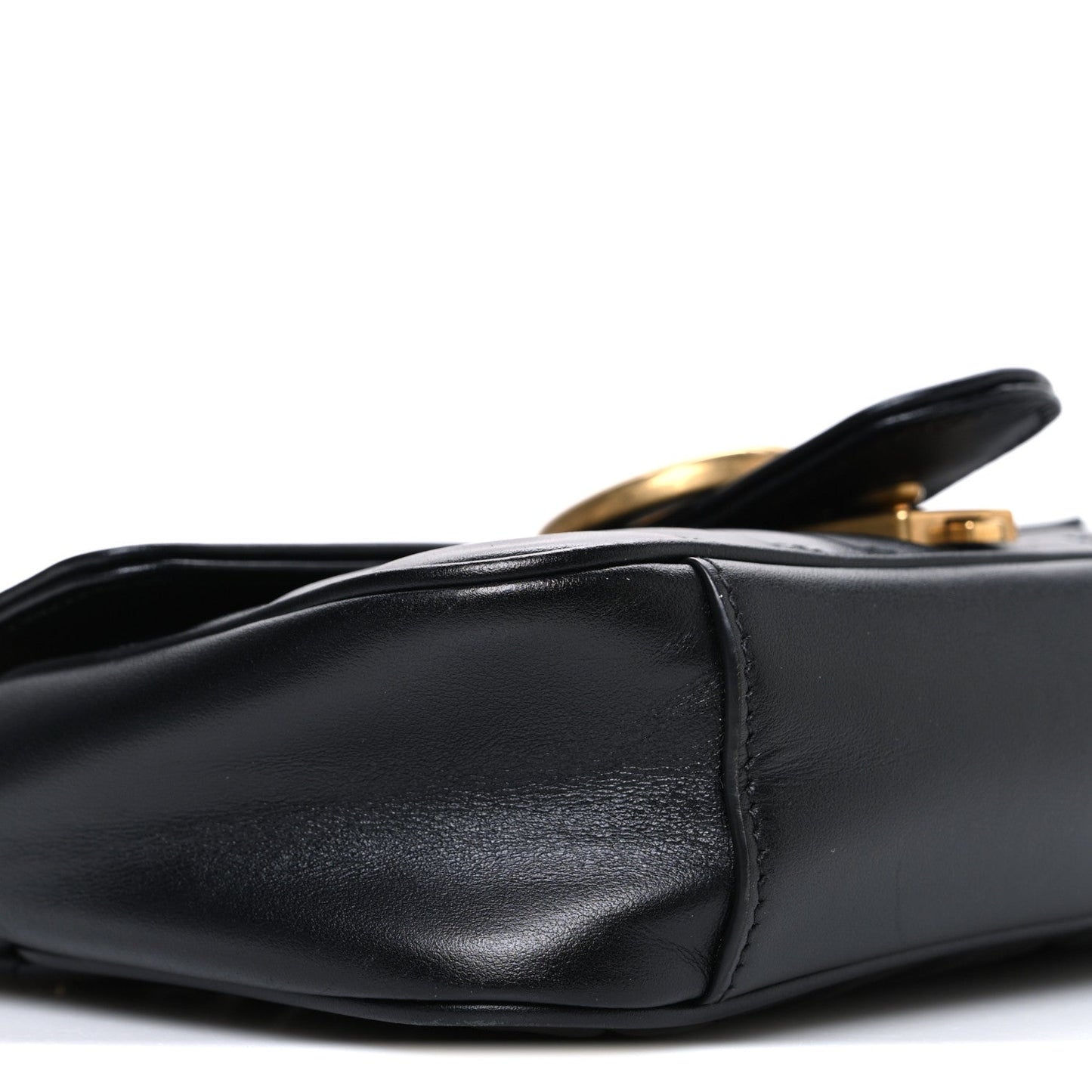 Calfskin Matelasse Mini GG Marmont Shoulder Bag Black