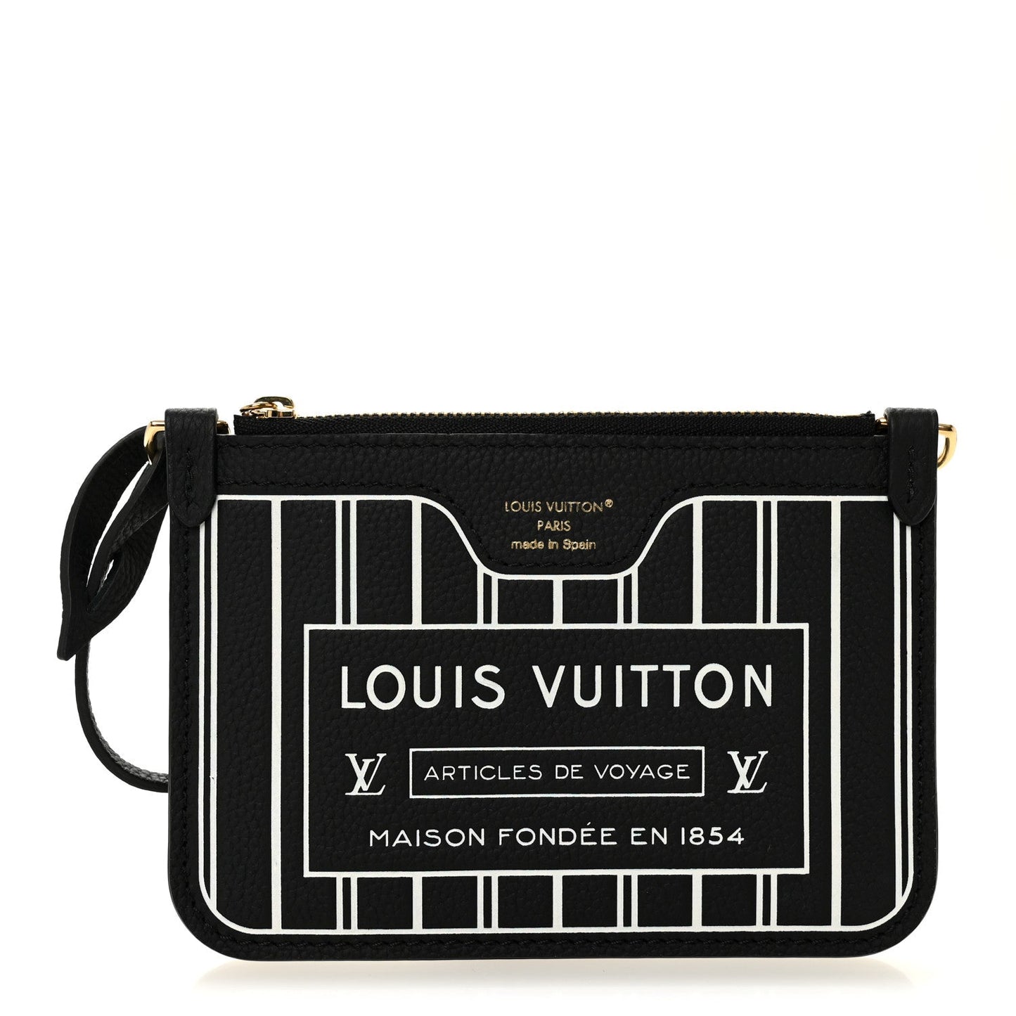 Calfskin Neverfull Inside Out MM Pochette Black