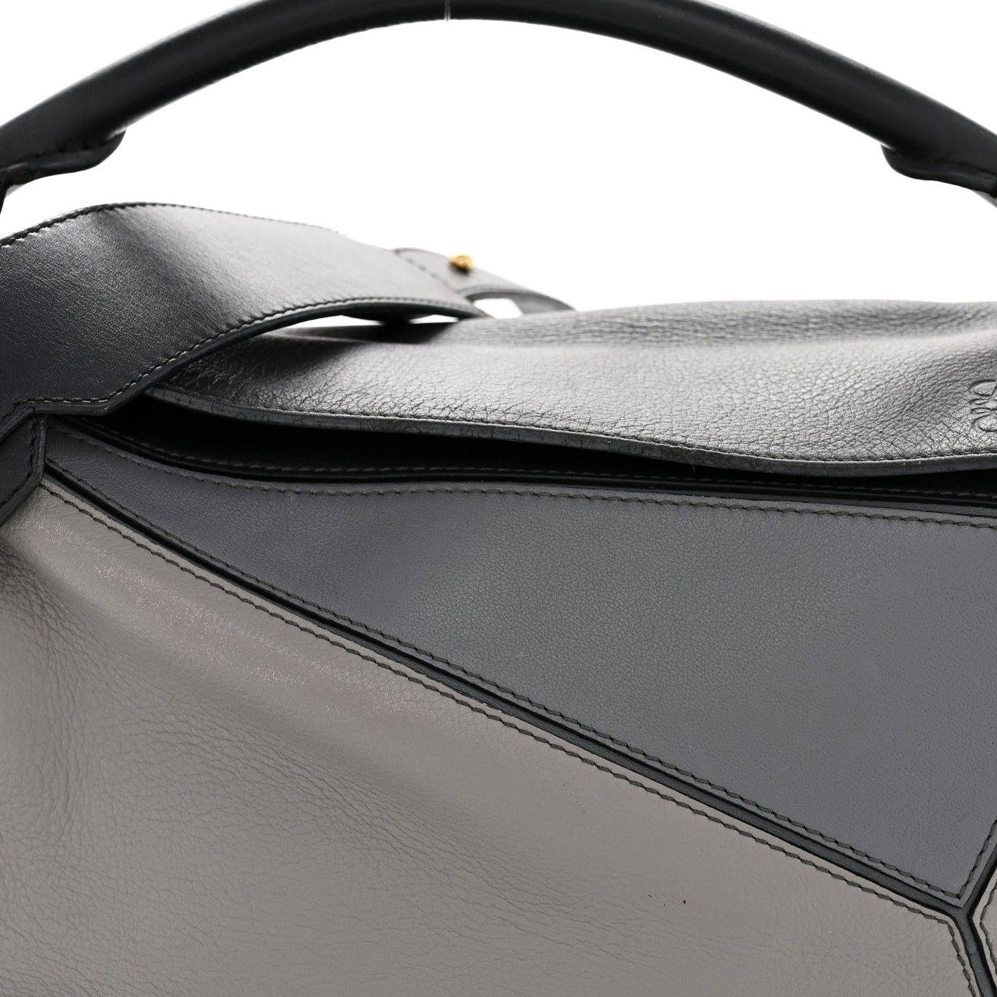 Calfskin Small Puzzle Bag Grey Multitone