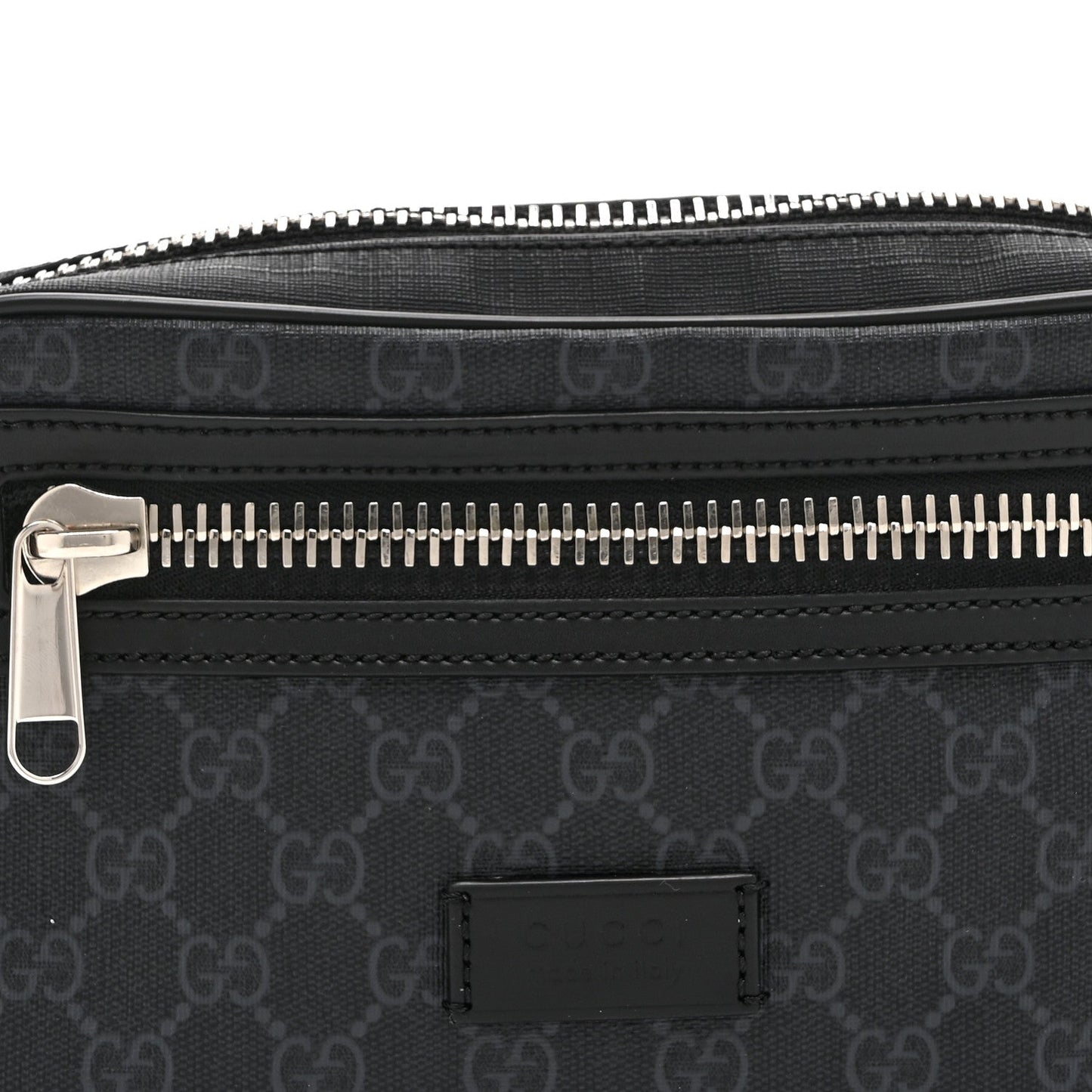 Soft GG Supreme Monogram Web Belt Bag Black Grey
