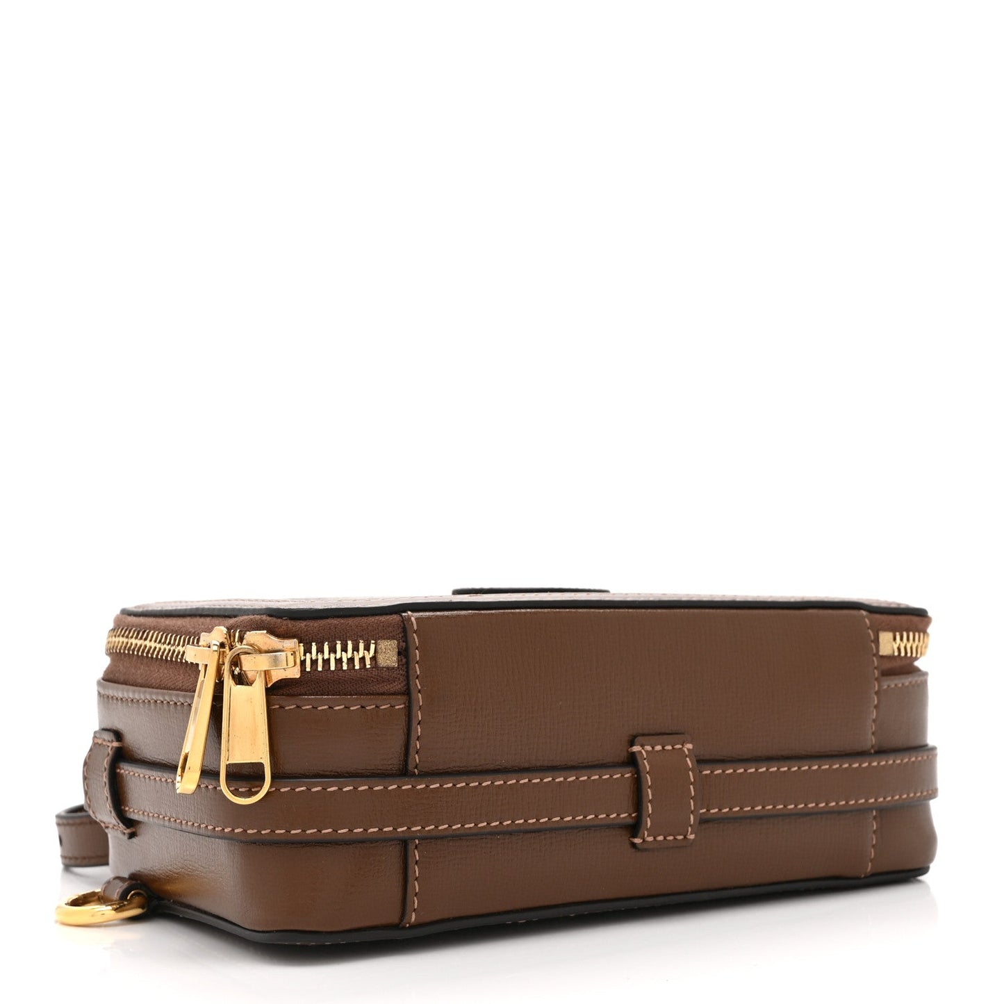 GG Supreme Monogram Azalea Calfskin Mini Retro Interlocking G Mini Shoulder Bag Beige Ebony Brown Sugar