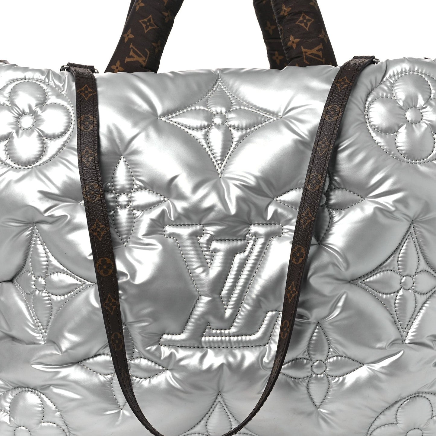 Econyl Monogram Pillow Giant Onthego GM Silver