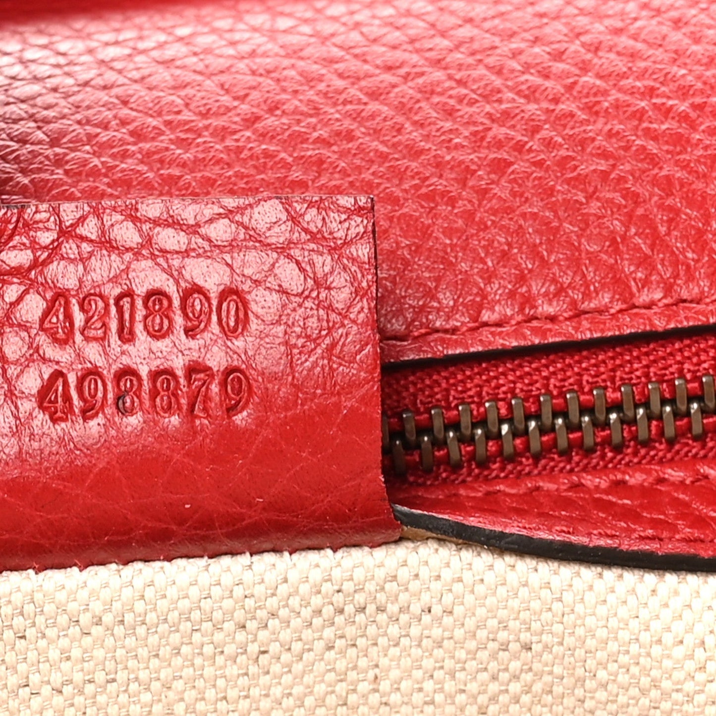 Calfskin Small GG Marmont Top Handle Bag Vulcanic Red