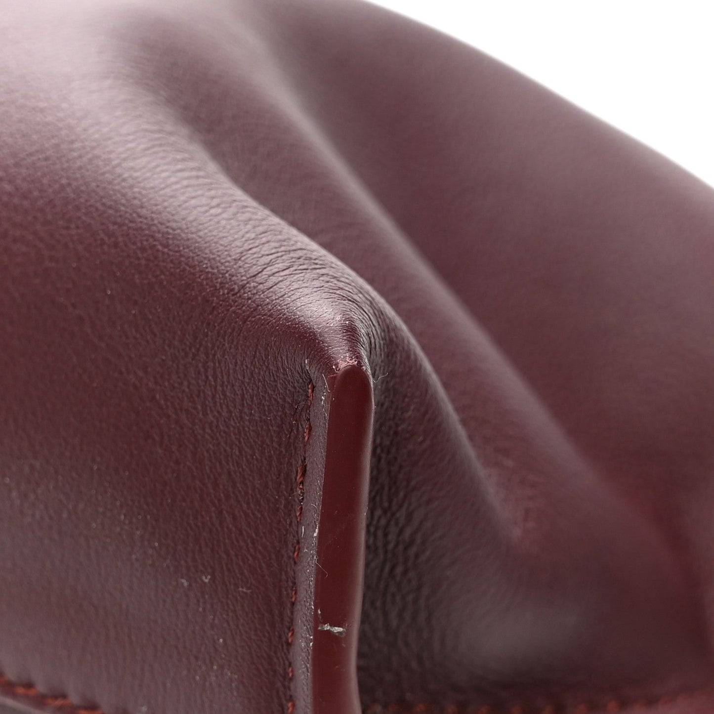 Calfskin Mini Flamenco Knot Clutch Dark Burgundy