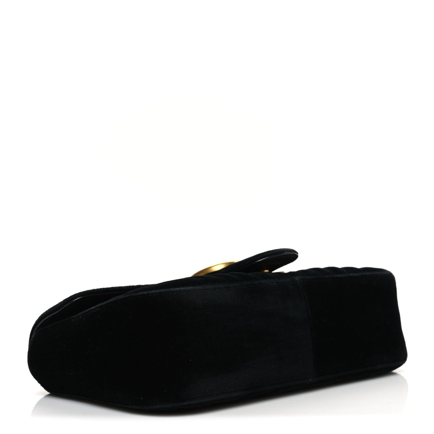Velvet Matelasse Small GG Marmont Shoulder Bag Black