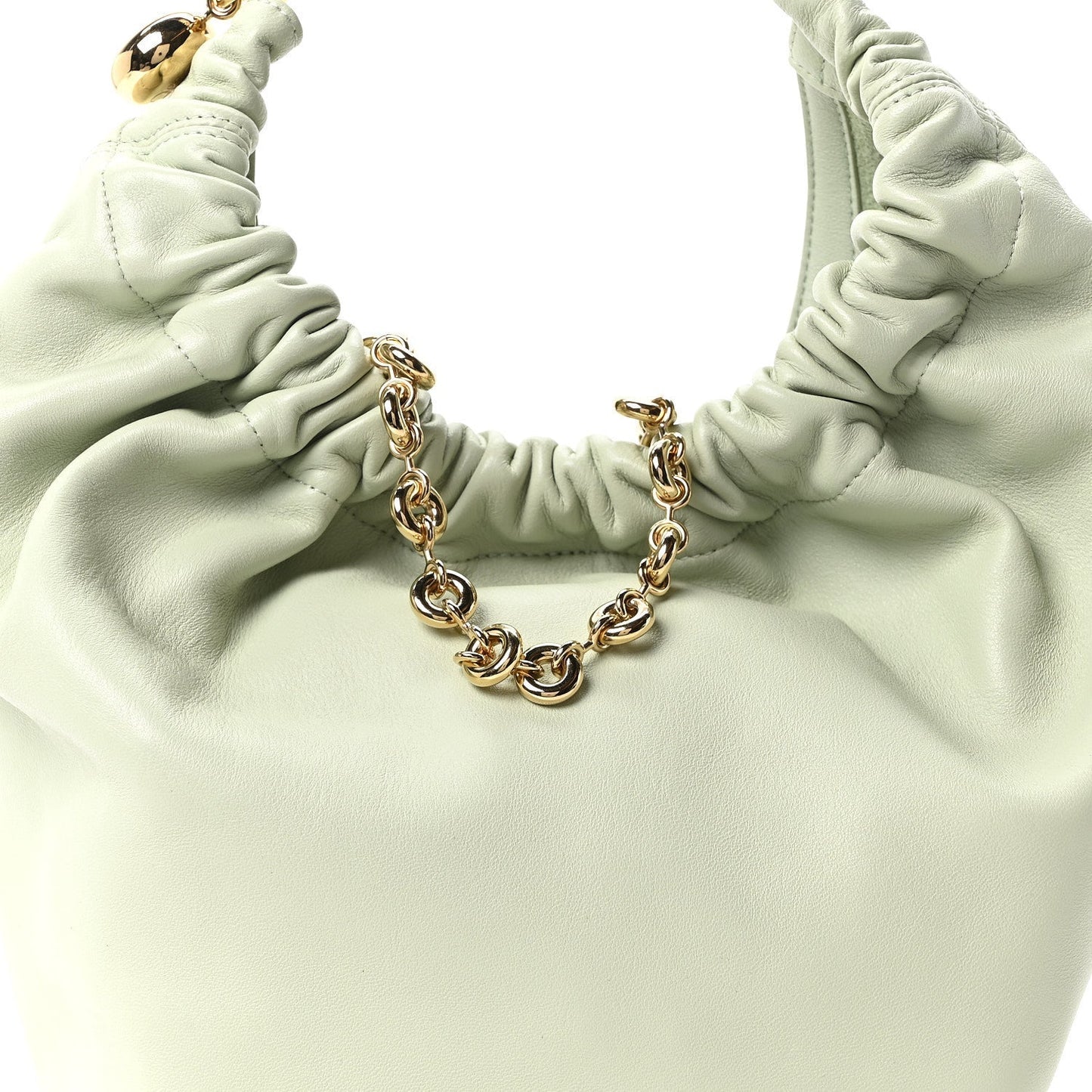Mellow Nappa Lambskin Small Squeeze Bag Spring Jade