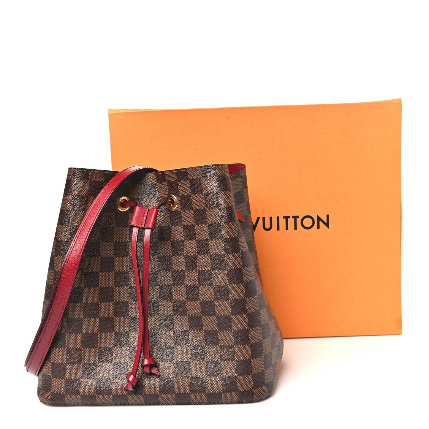 Damier Ebene Neonoe MM  Cherry Berry