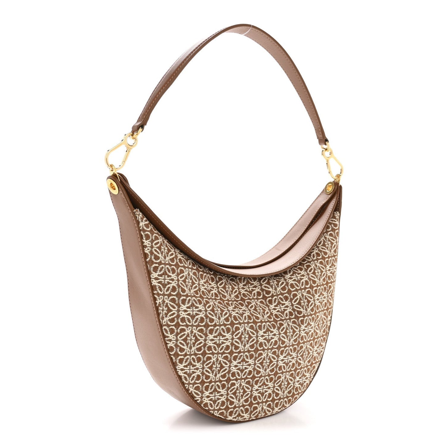 Jacquard Anagram Calfskin Luna Bag Tan Pecan