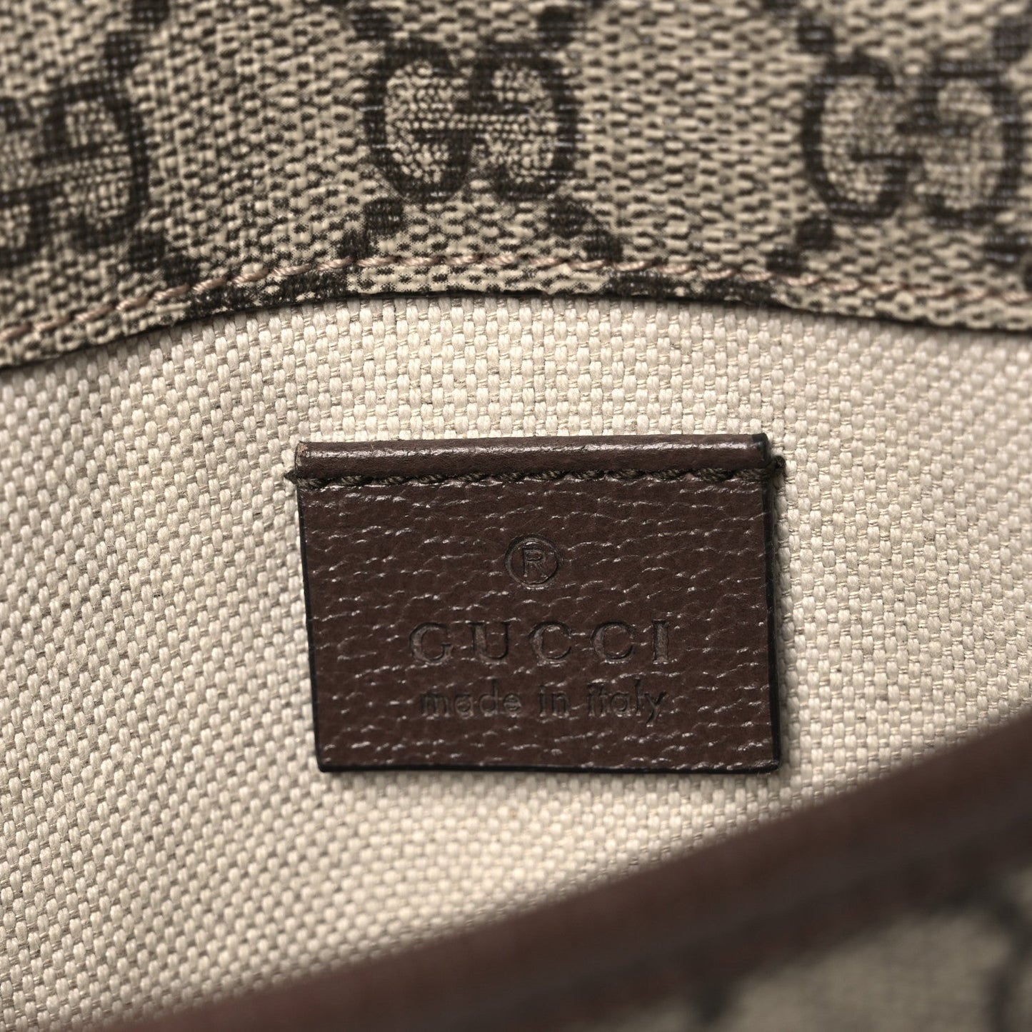 GG Supreme Monogram Neo Vintage Web Belt Bag Brown