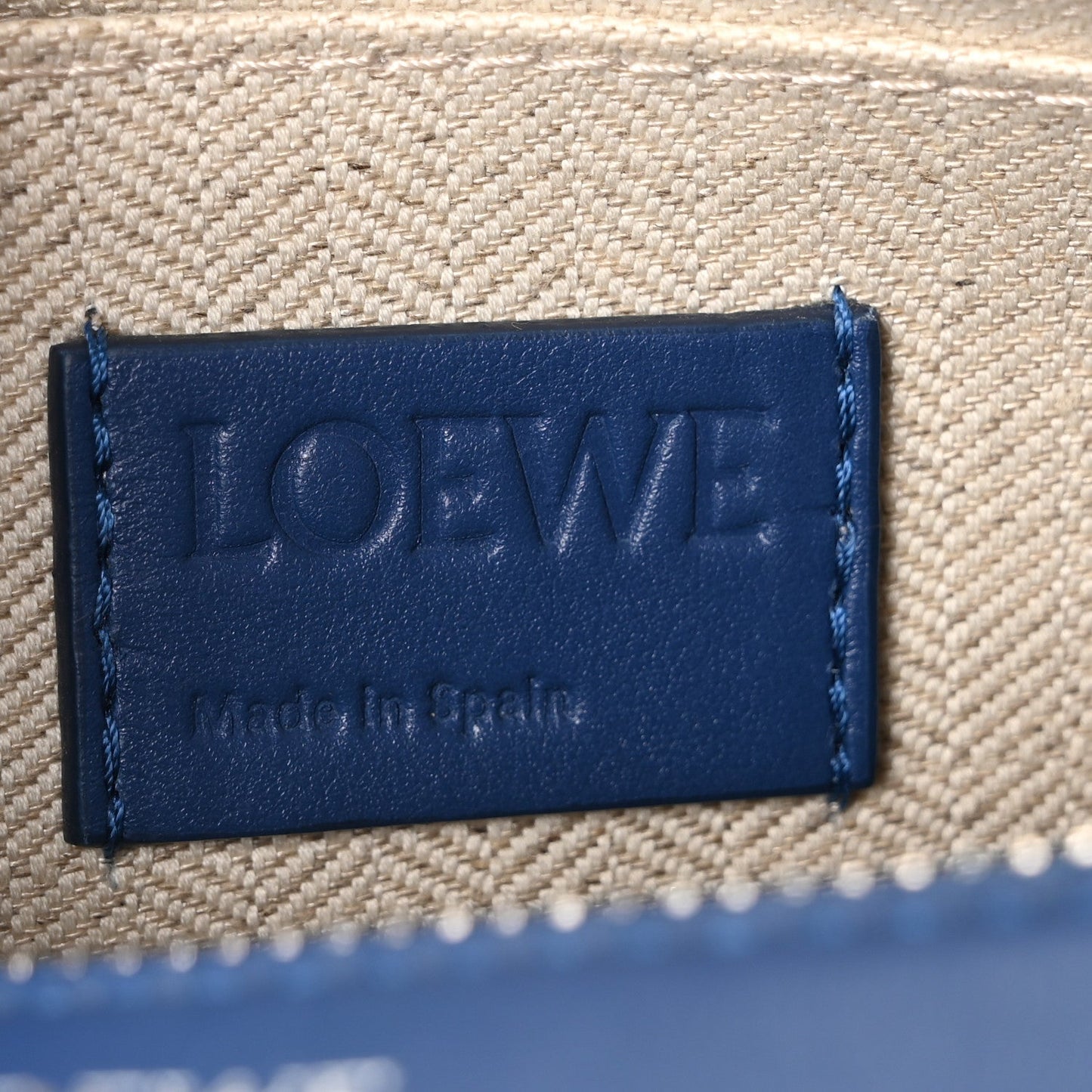 Calfskin Puzzle Fold Wash Bag Blue