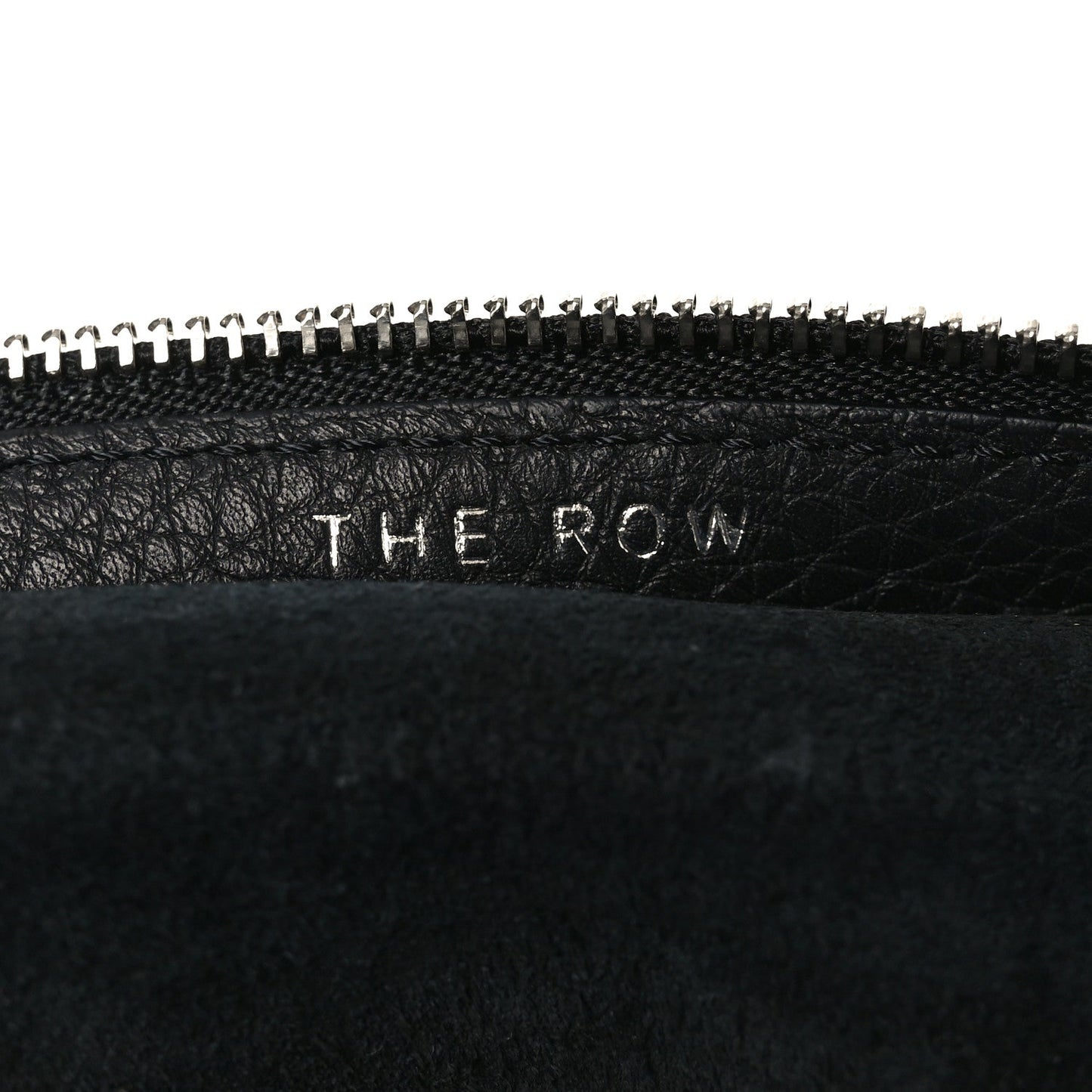 Grained Calfskin Large Slouchy Banana Bag Black