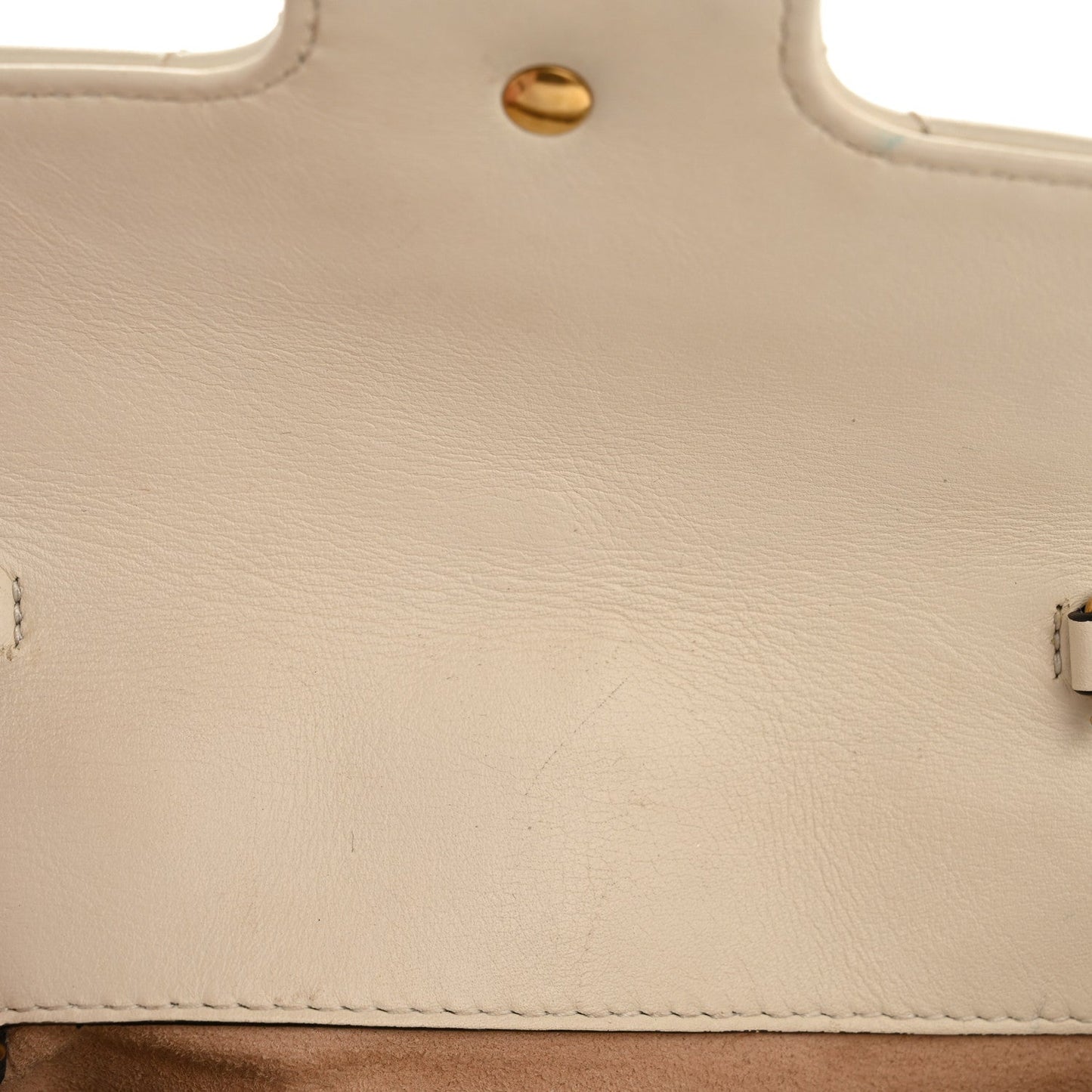 Calfskin Matelasse Super Mini GG Marmont Shoulder Bag White