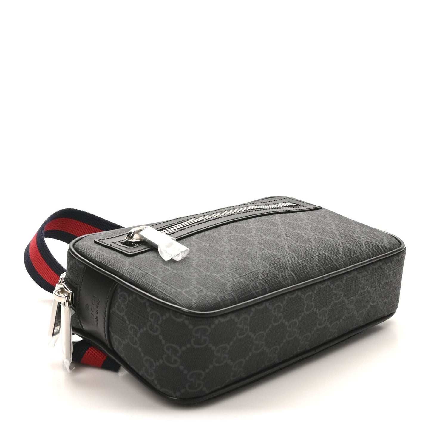Soft GG Supreme Monogram Web Belt Bag Black Grey