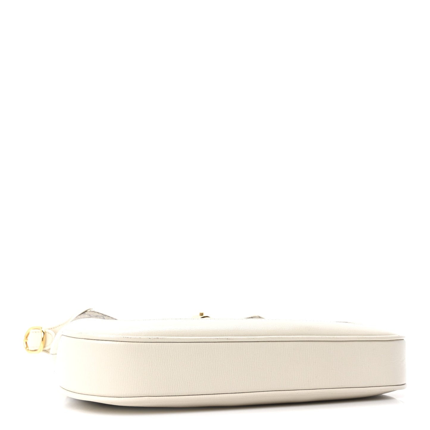 GG Supreme Monogram Azalea Calfskin Web Small Jackie 1961 Hobo Beige Ebony Mystic White