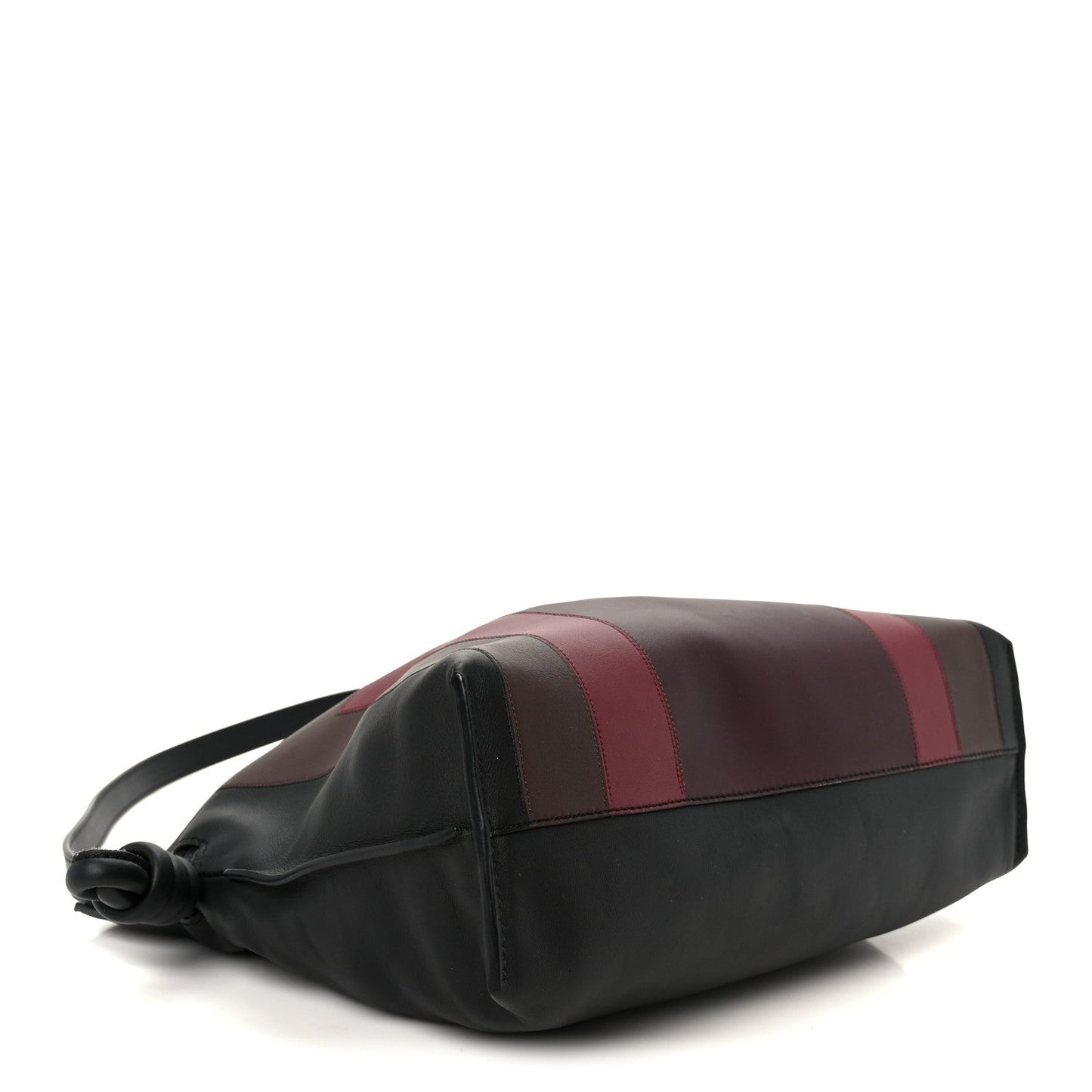 x Albers Nappa Calfskin Medium Flamenco Clutch Black Burgundy
