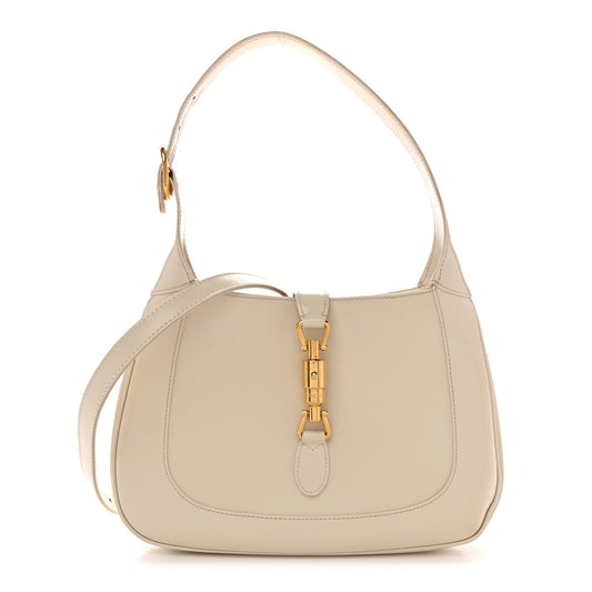 Boarded Dyana Lux Calfskin Small Jackie 1961 Hobo Mystic White