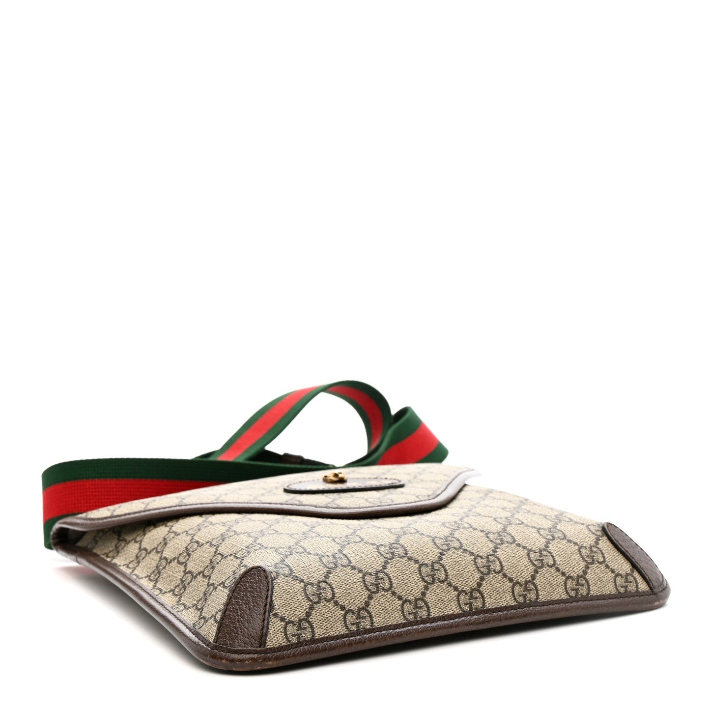 GG Supreme Monogram Web Medium Neo Vintage Flap Messenger Bag Beige New Acero