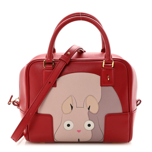 X SPIRITED AWAY Calfskin Bo Mouse Amazona 19 Red