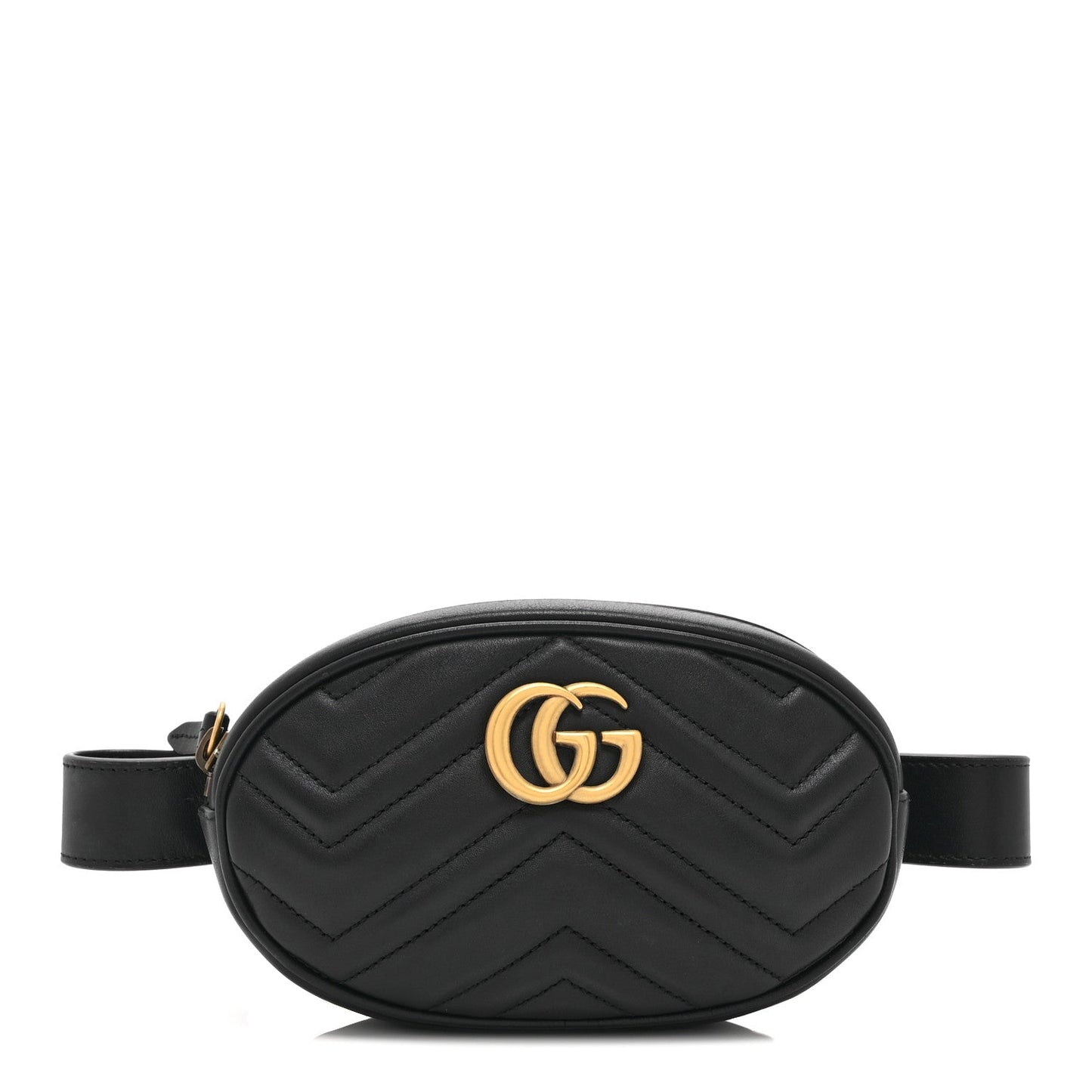 Calfskin Matelasse GG Marmont Belt Bag 85 34 Black