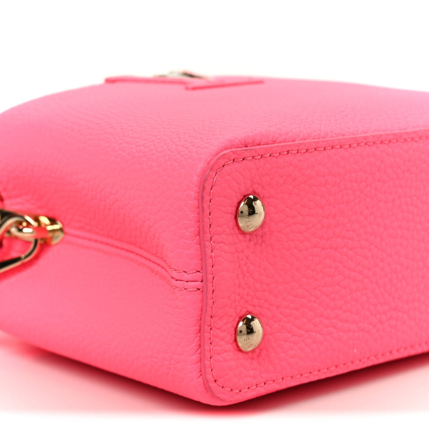 Taurillon Monogram Tuffetage Capucines Mini Fluo Pink