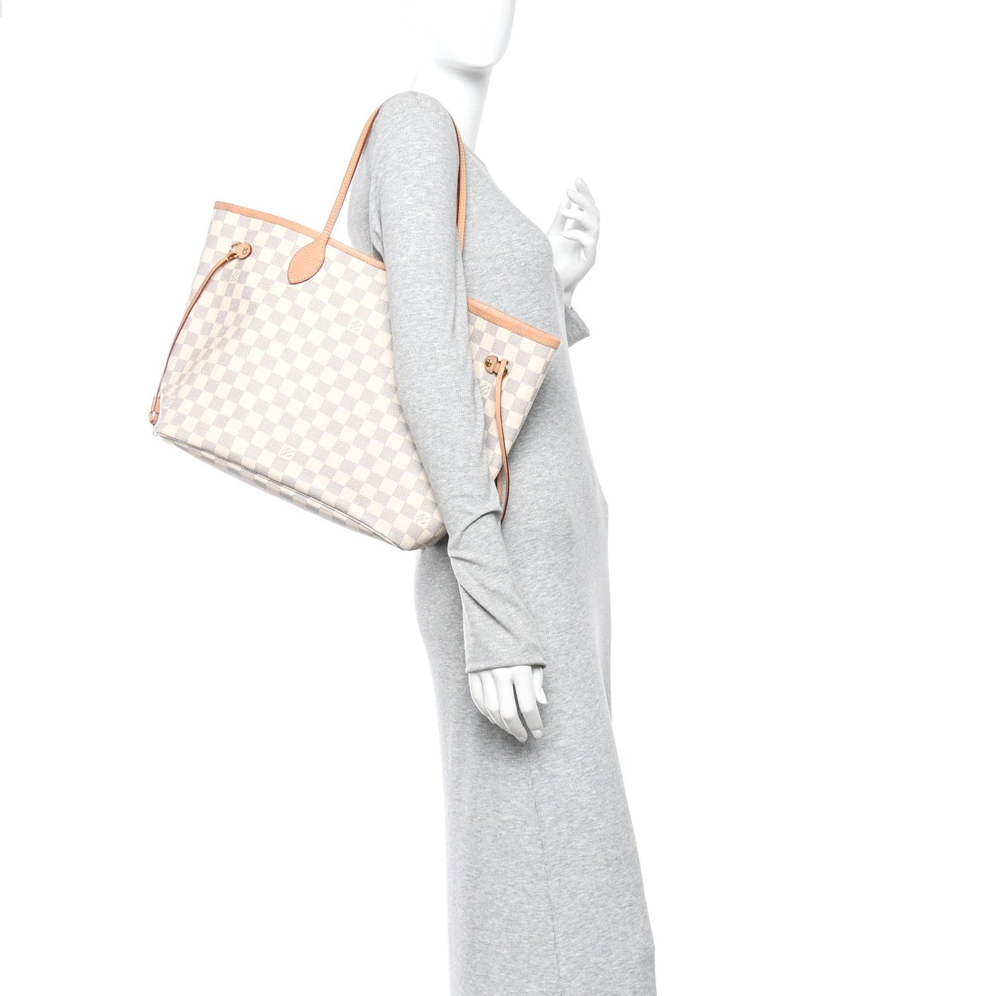 Damier Azur Neo Neverfull MM Rose Ballerine
