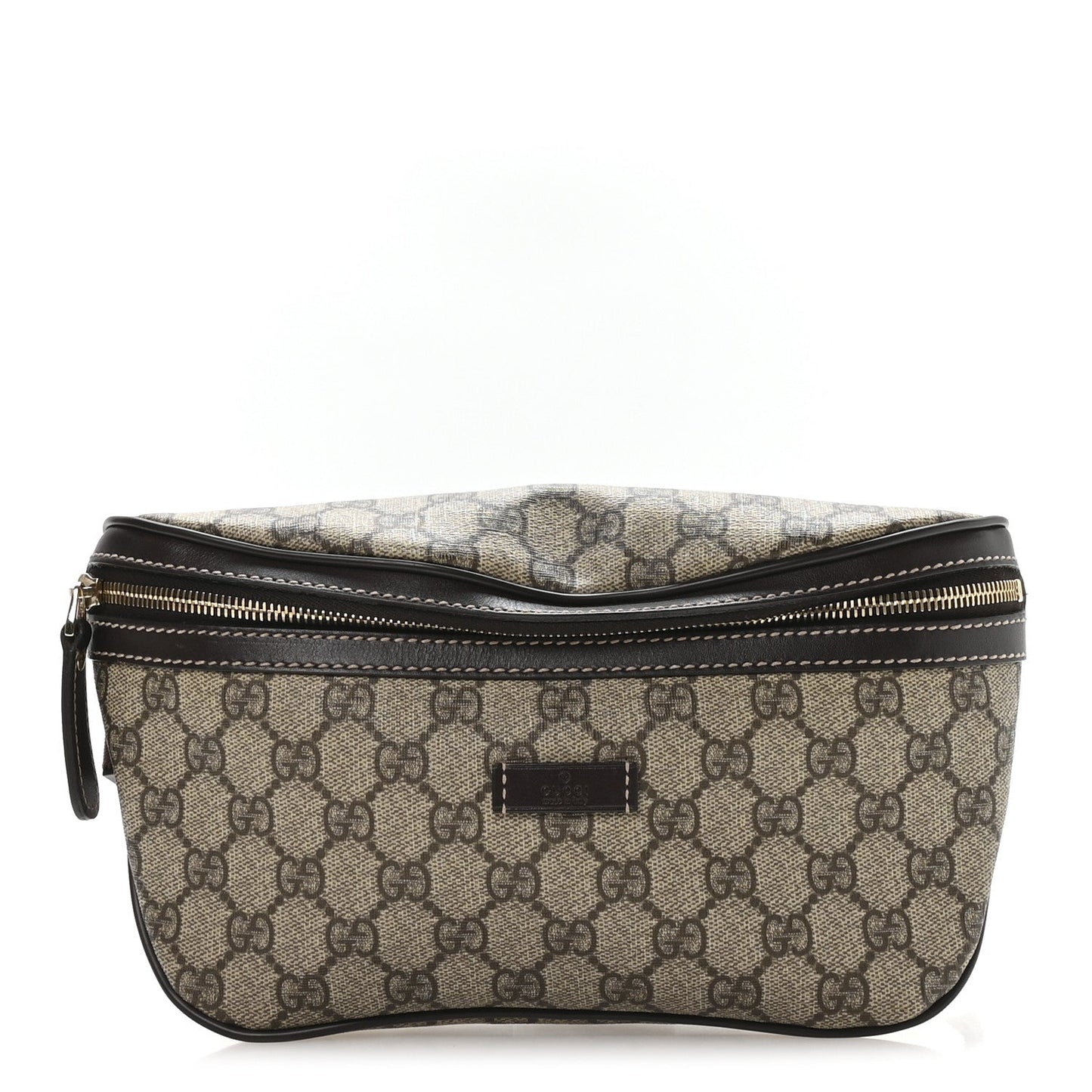 GG Supreme Monogram Belt Bag Dark Brown