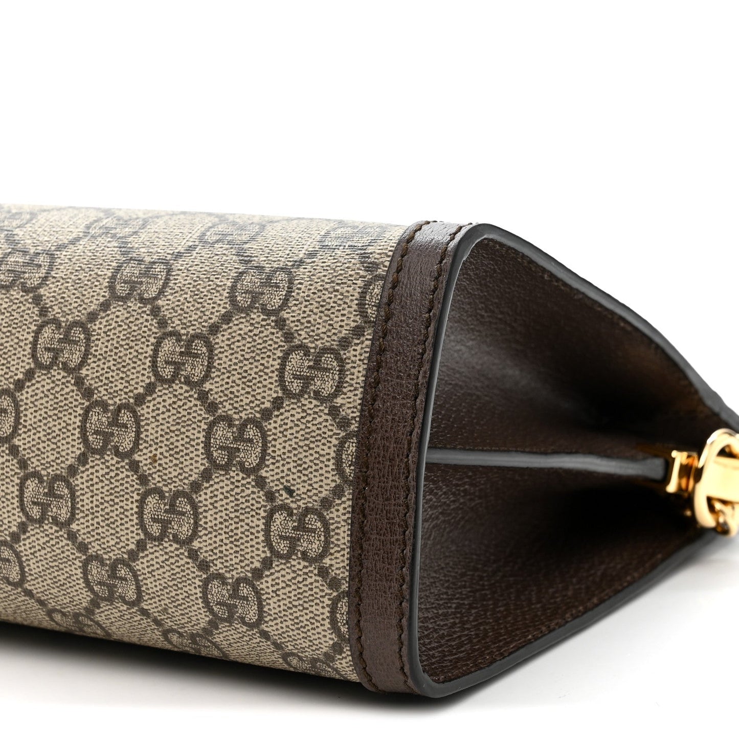 GG Supreme Monogram Web Medium Ophidia Chain Shoulder Bag Brown